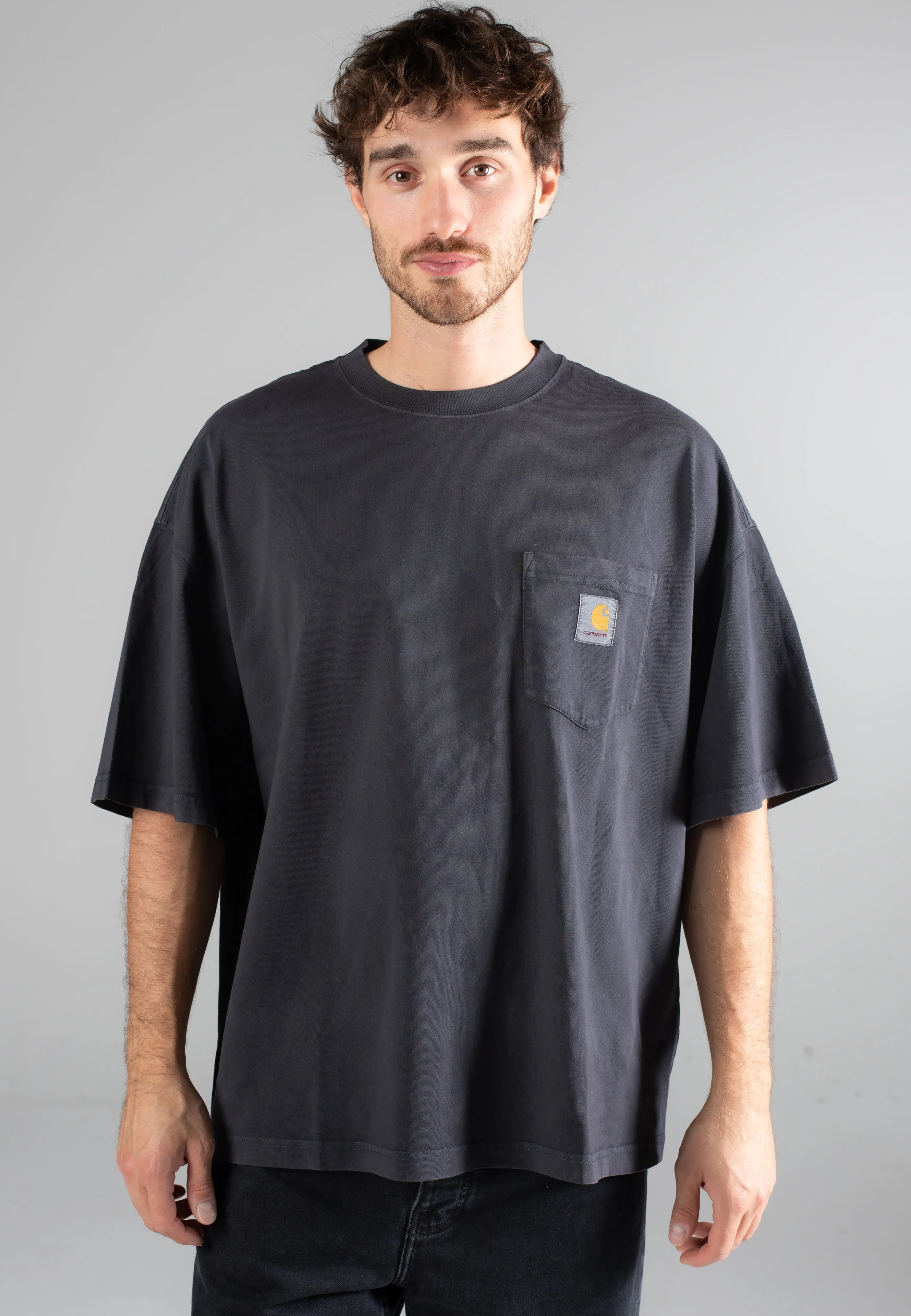 Work efficiency Carhartt WIP - Hudson Pocket Black - T-Shirt