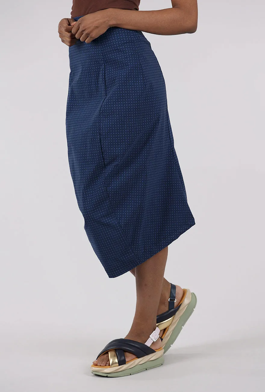 Signature Stretch Slim Skirt, Navy Check Spring Ready