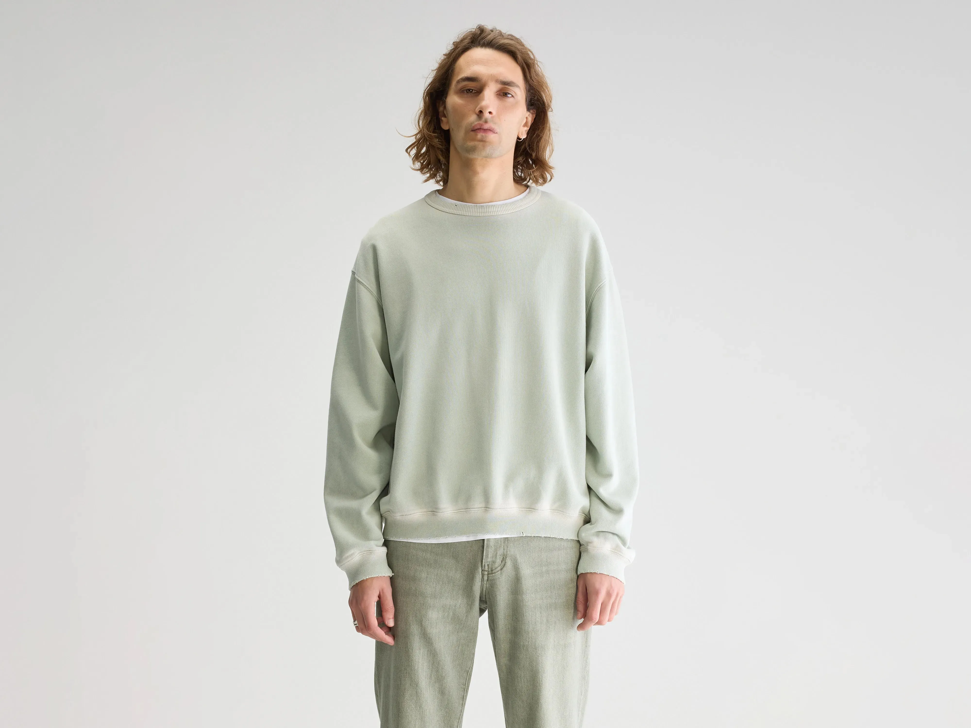 Fabien crewneck sweatshirt (251 / M / CELADON) Zip Closure Core Sporty