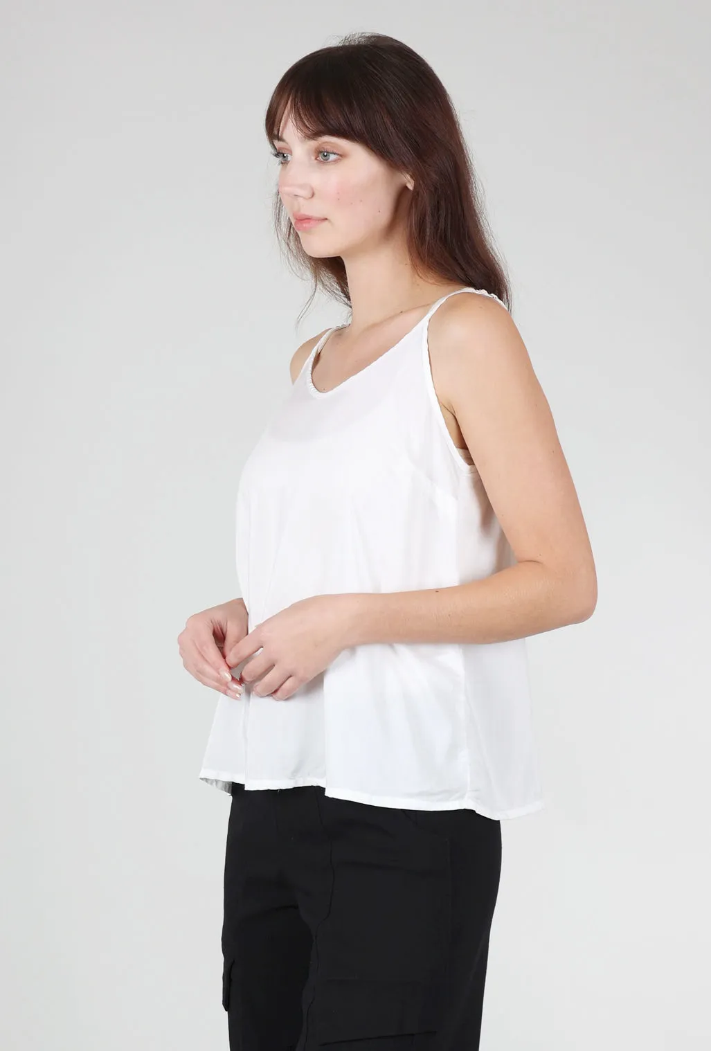 Silk Camisole, White Workout and active