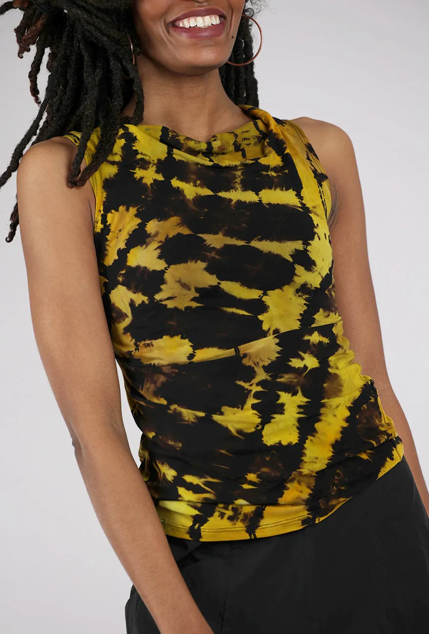 Silky texture Smooth Pinch Tank, Spiral Yellow