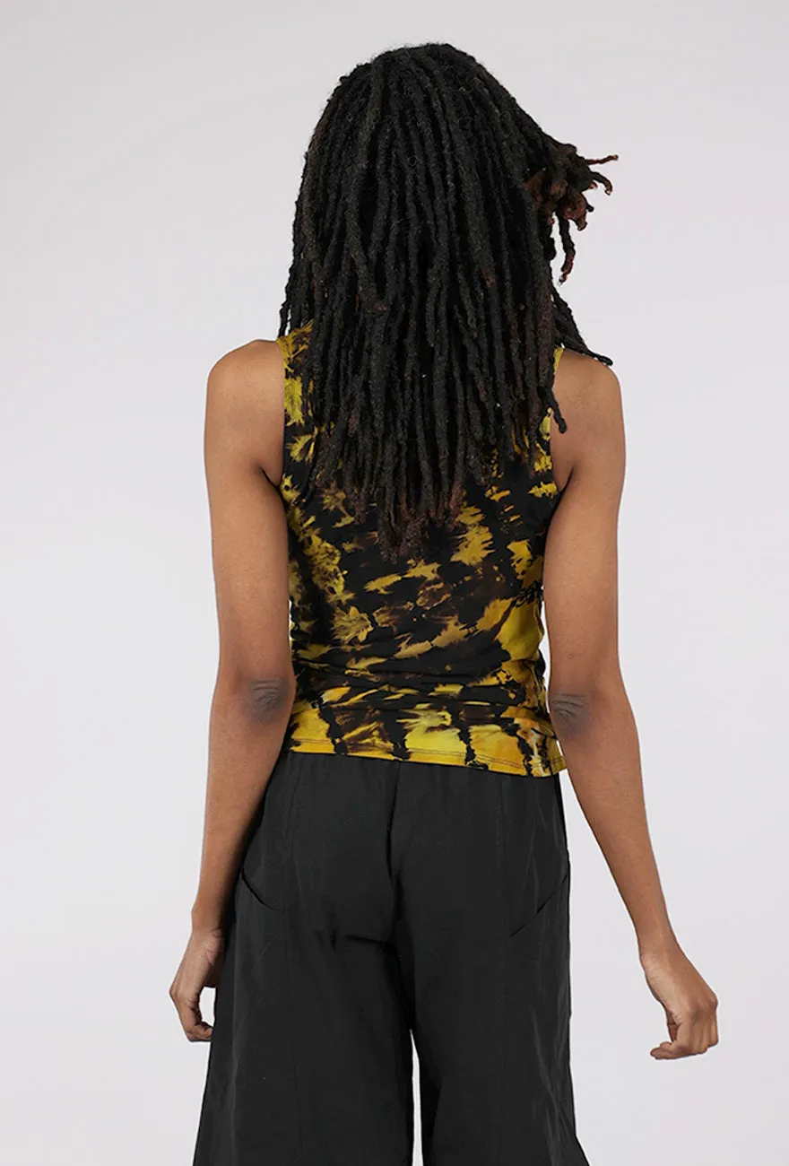 Silky texture Smooth Pinch Tank, Spiral Yellow