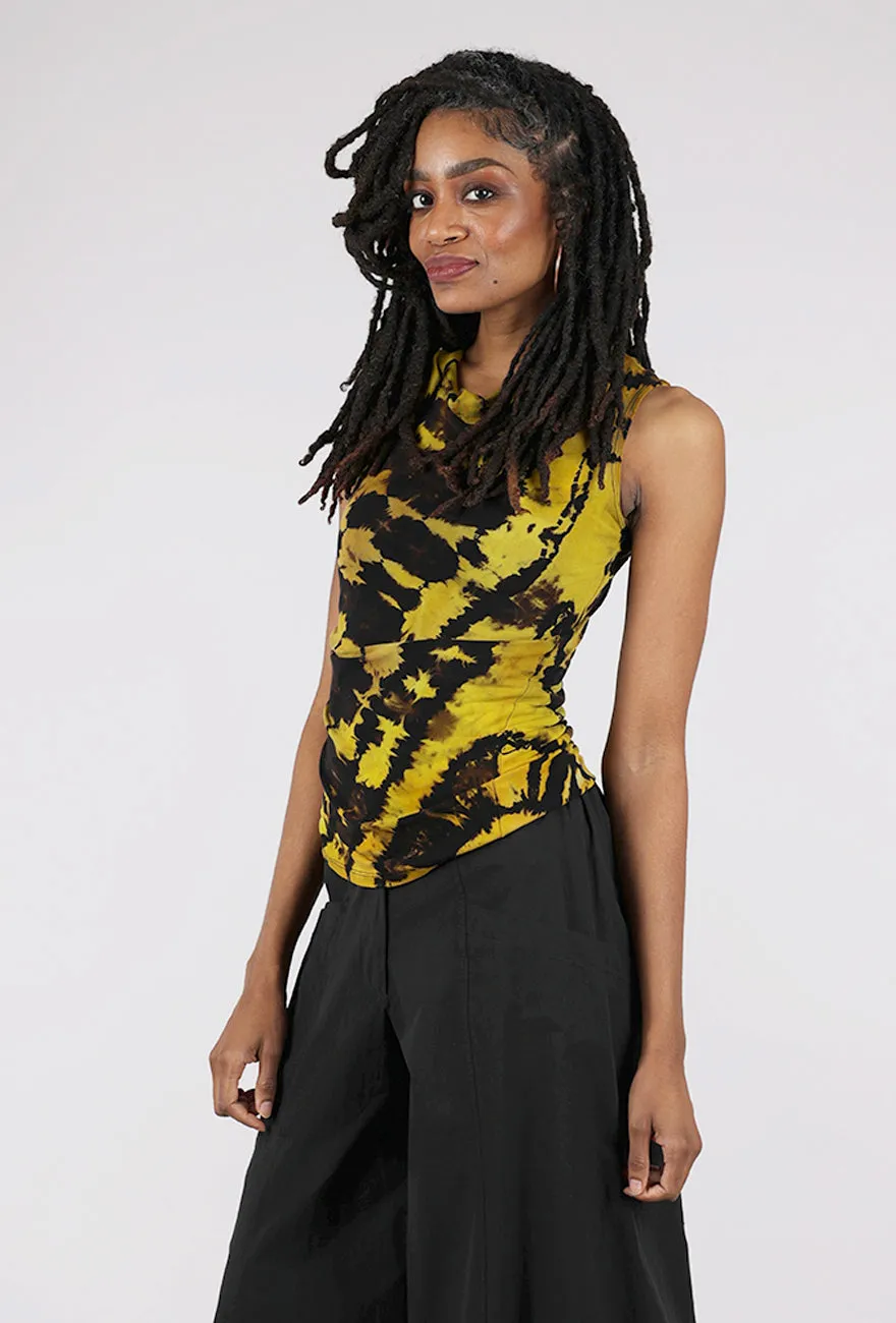 Silky texture Smooth Pinch Tank, Spiral Yellow