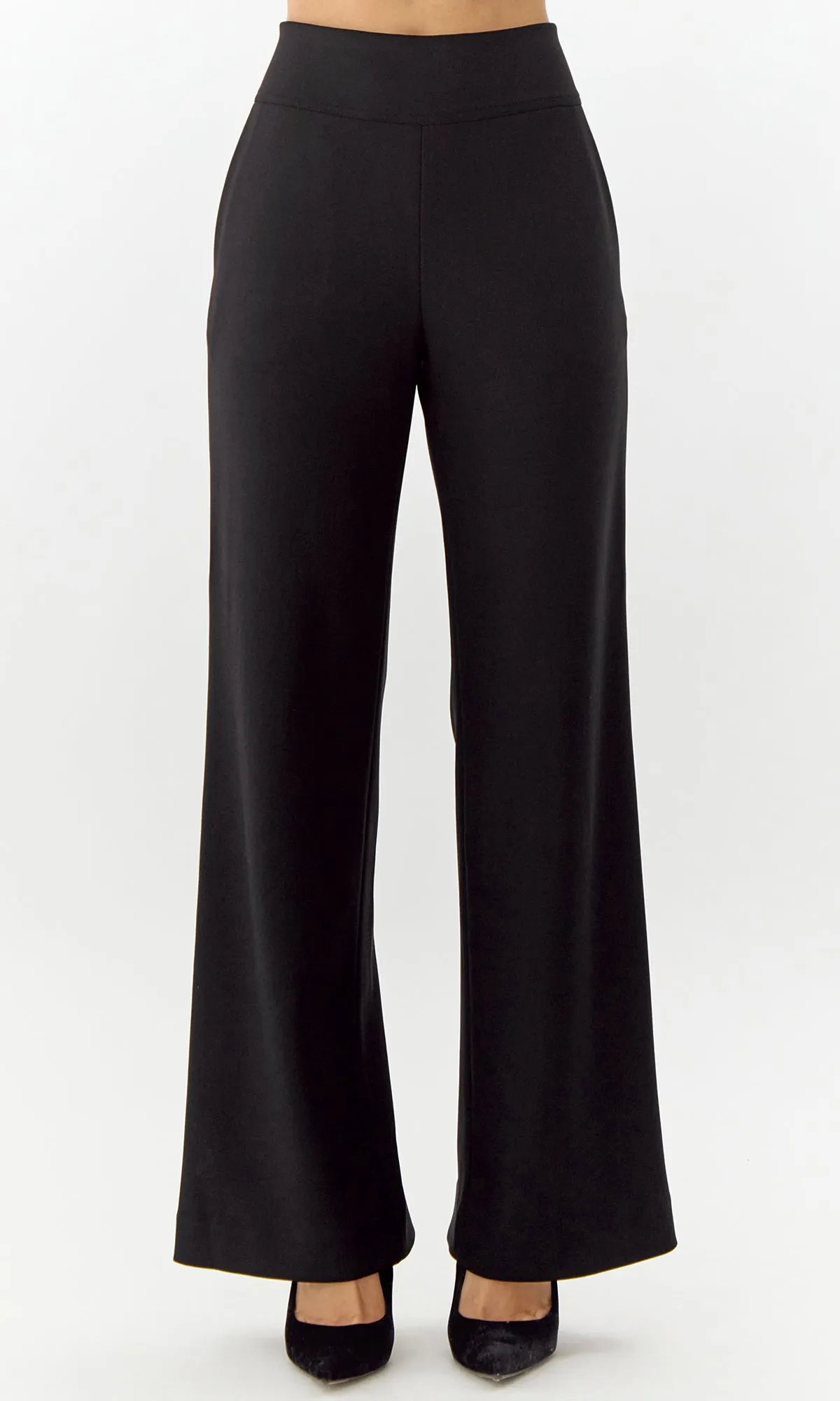 Silvie Wide Leg Knit Trouser Comfortable Waist
