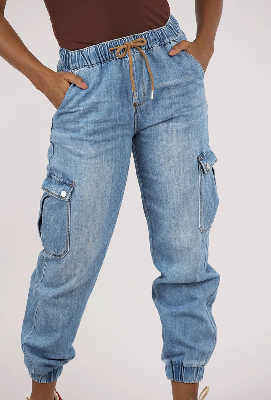 Simone Denim Jogger, Blue Timeless Look