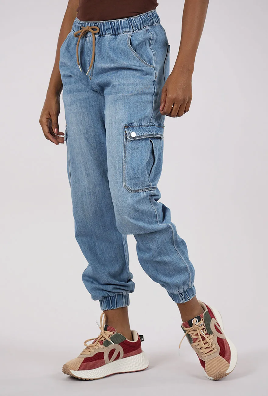 Simone Denim Jogger, Blue Timeless Look