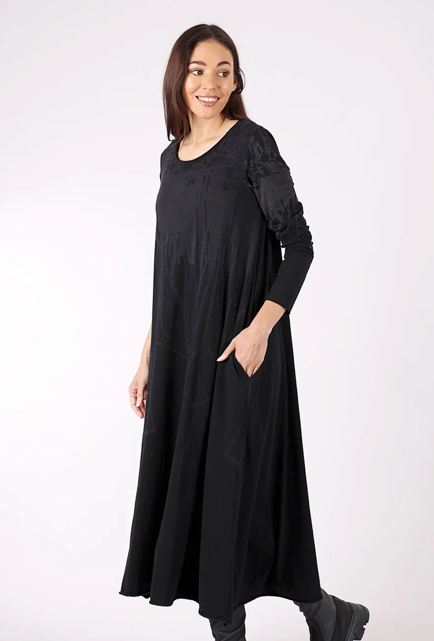 Simple Garments Lilith Drip Dress, Ink Black