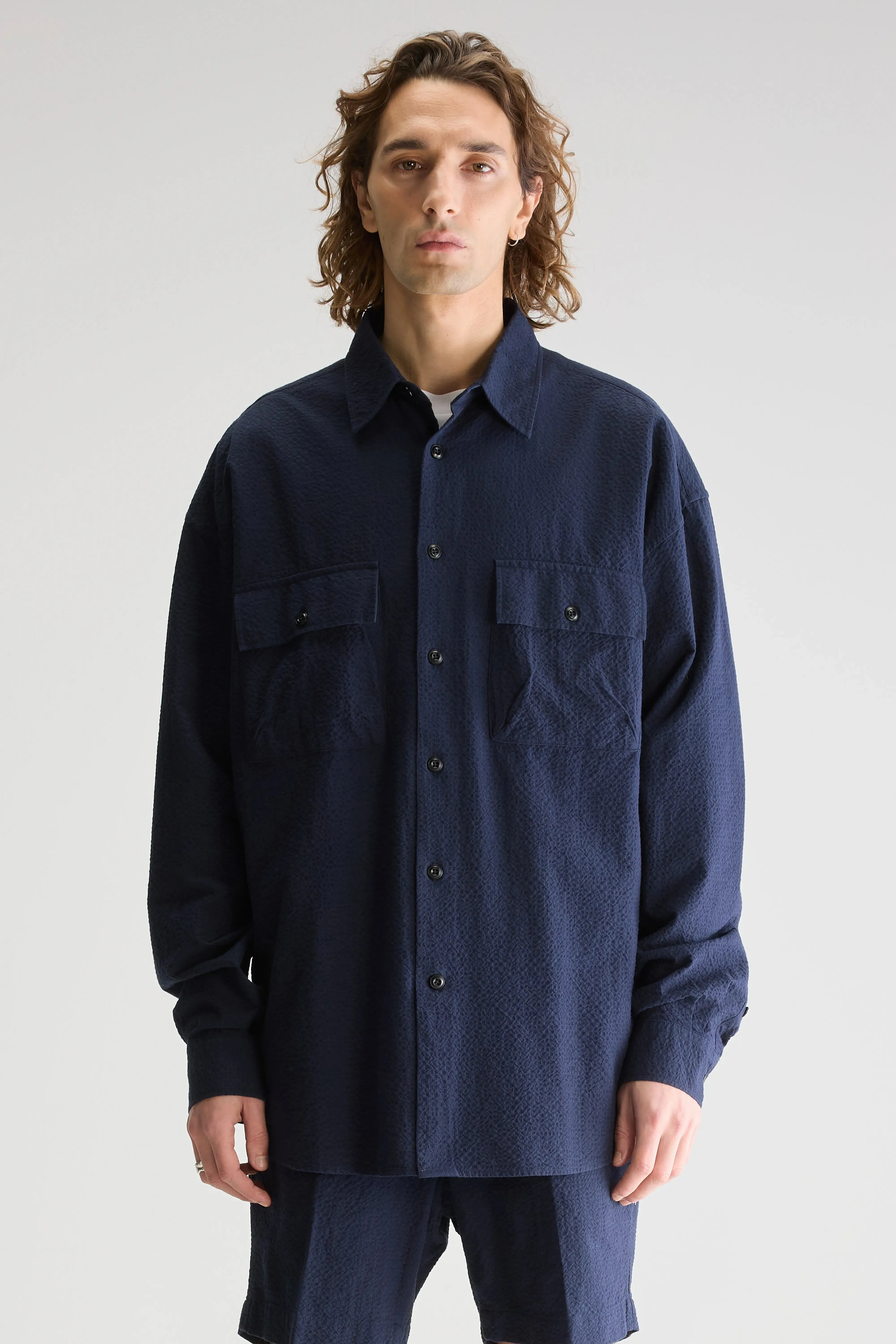 Simple Pick Flopok shirt (251 / M / NAVY)