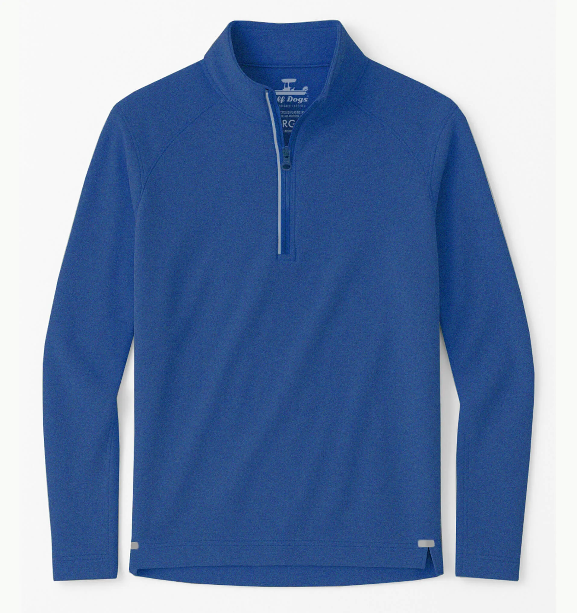 Skiff Dogs: Ocean Flex Quarter Zip - Nautical Navy Round Neck Minimal