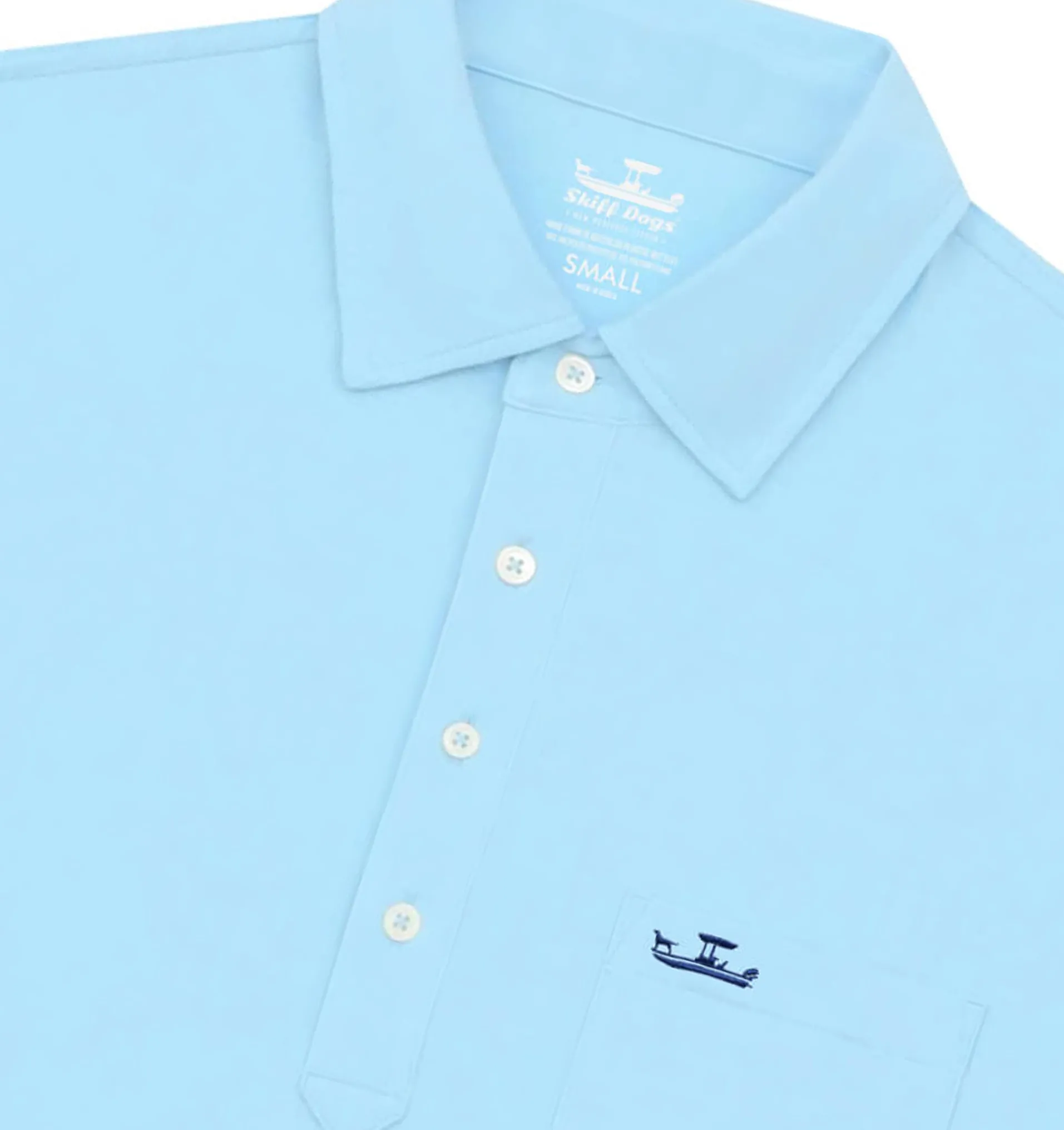 Skiff Dogs: Upcycled Surf Polo - Tidal Durable Fabric