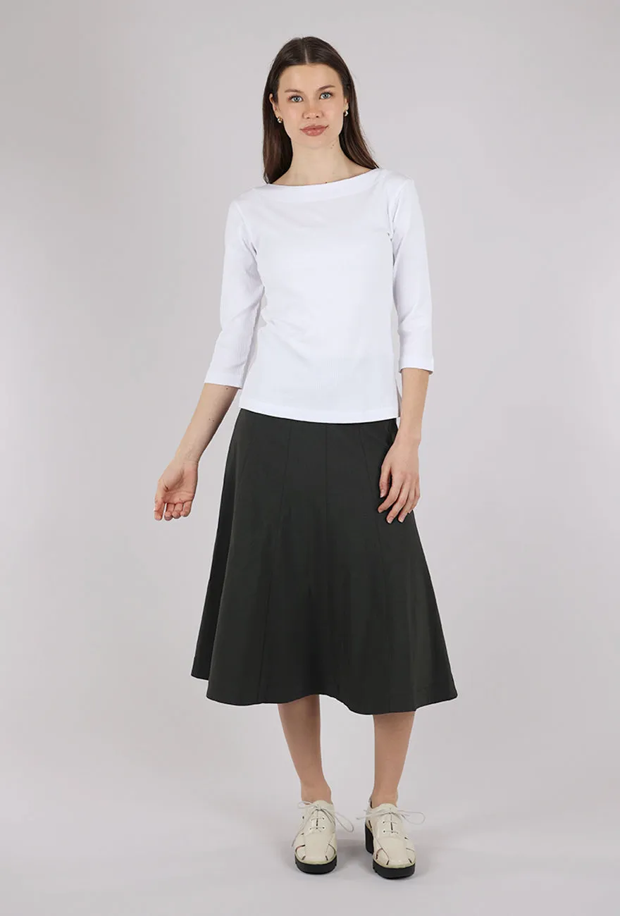 Skinny Naibu Rib Top, White