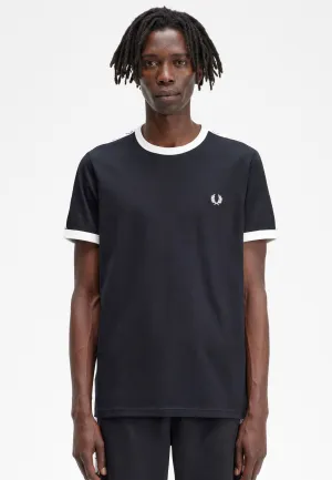 Daily Comfort Style Fred Perry - Taped Ringer Black - T-Shirt