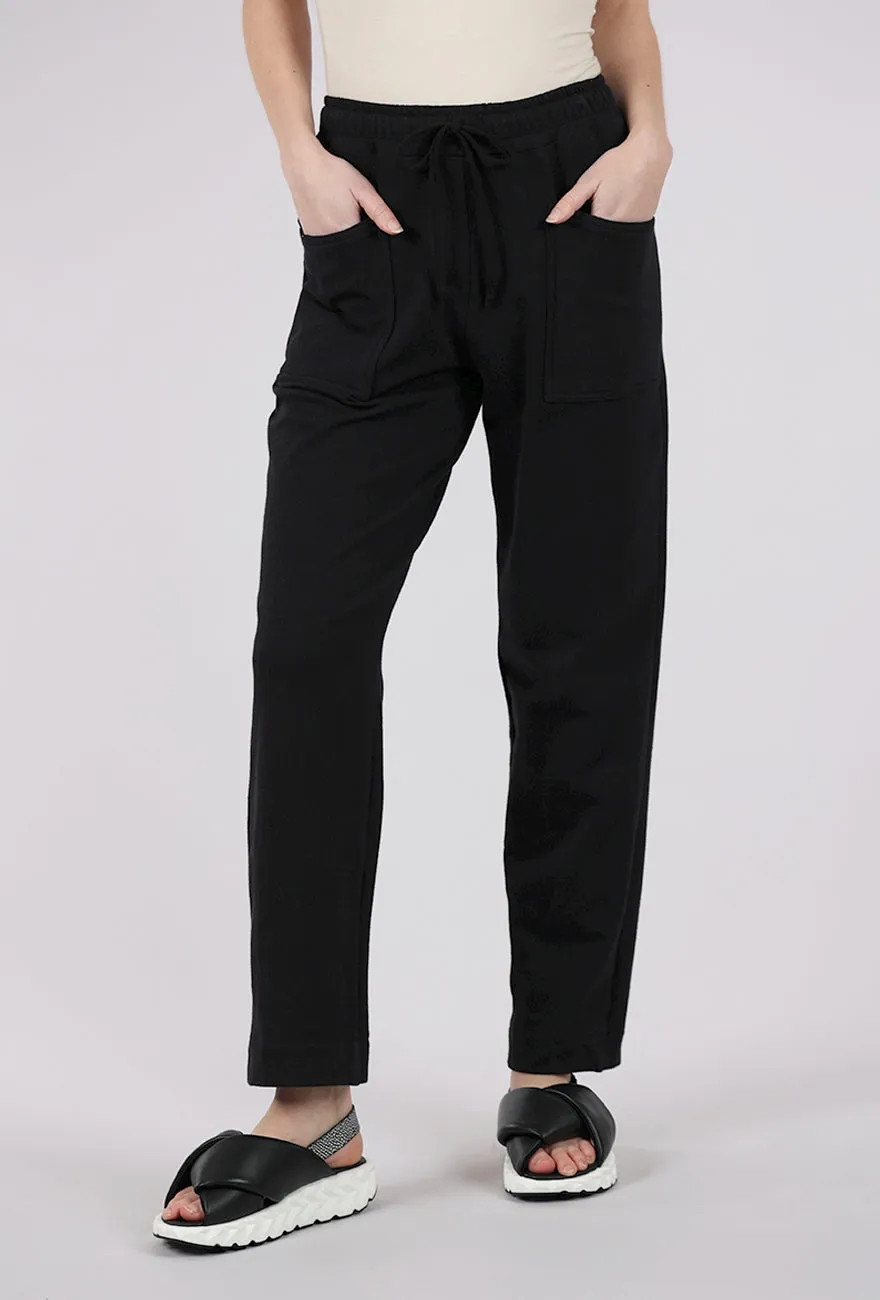 Basic Look French Terry Double Pocket Pant, Black
