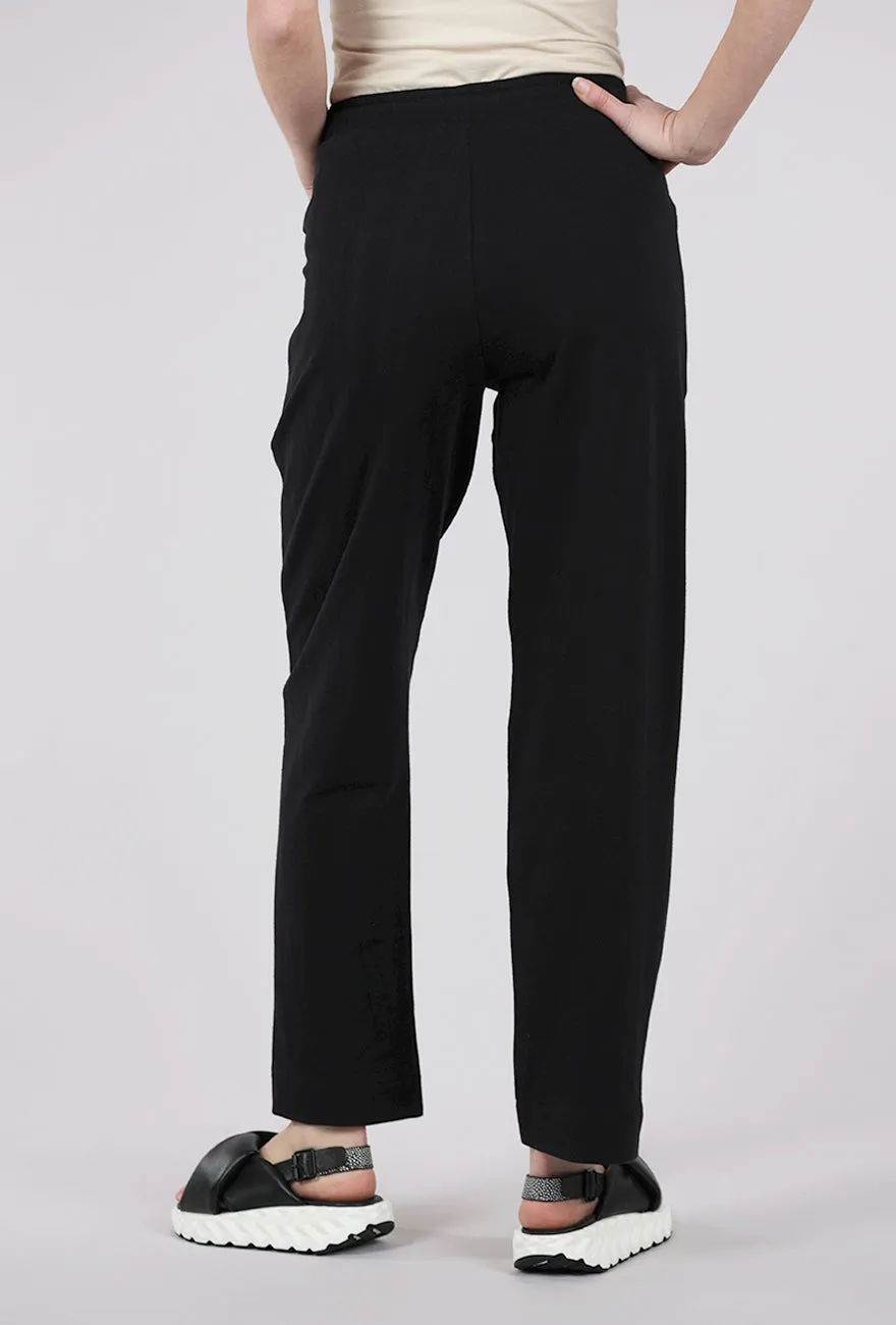 Sleek Design French Terry Double Pocket Pant, Black