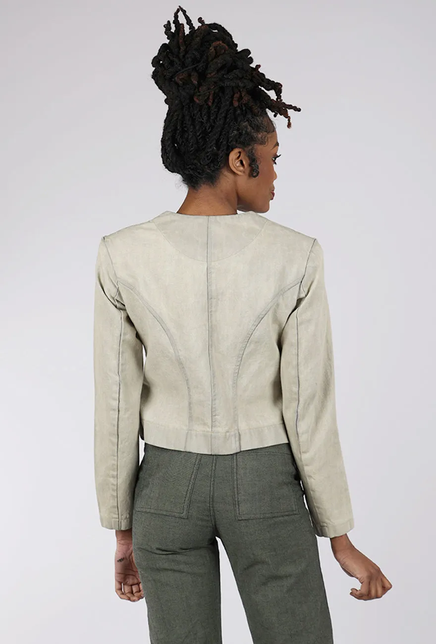 Sleek Edge Dune Denim Jacket, Greystoke