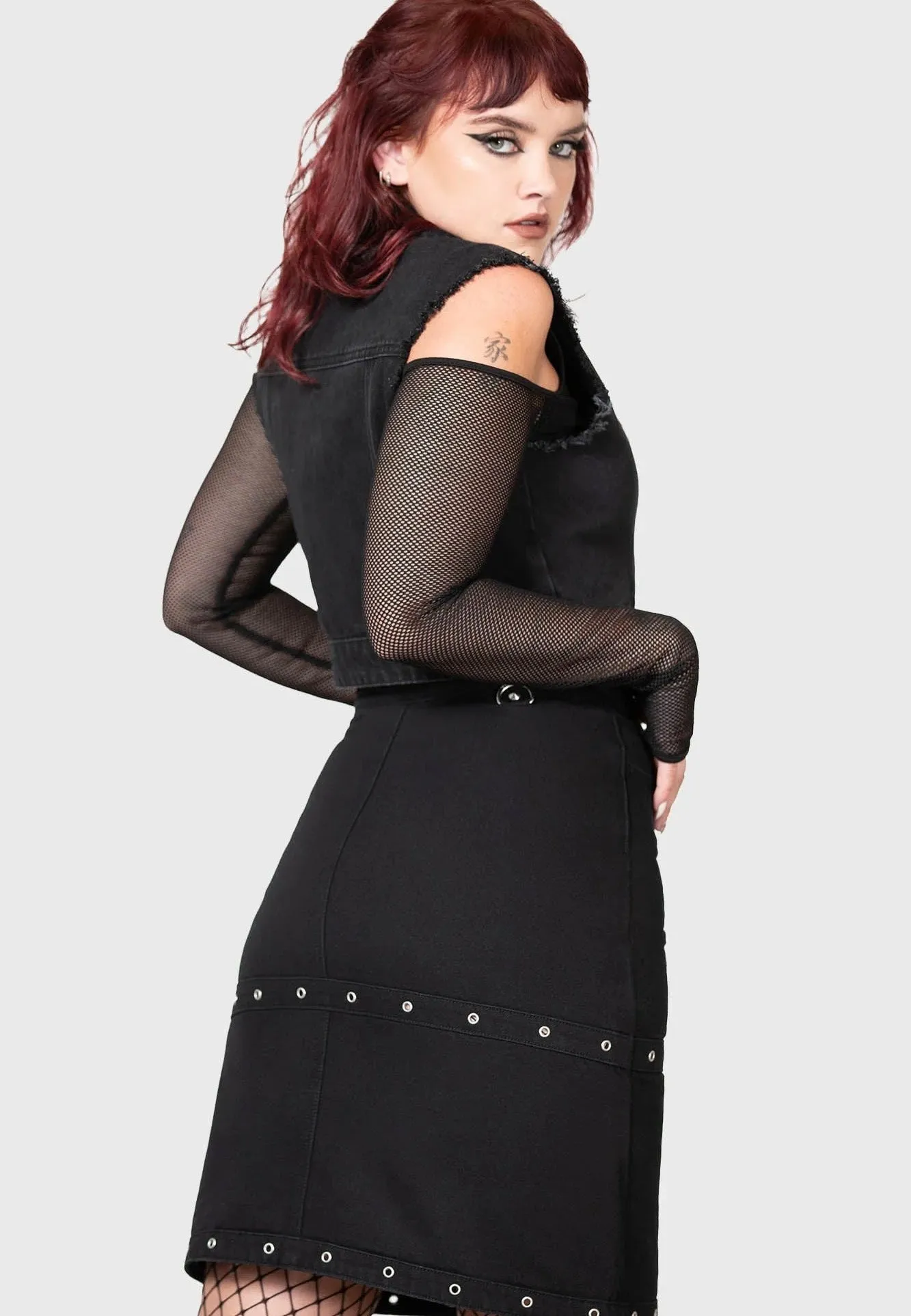 Sleek Feel Killstar - Punktured Black - Skirt