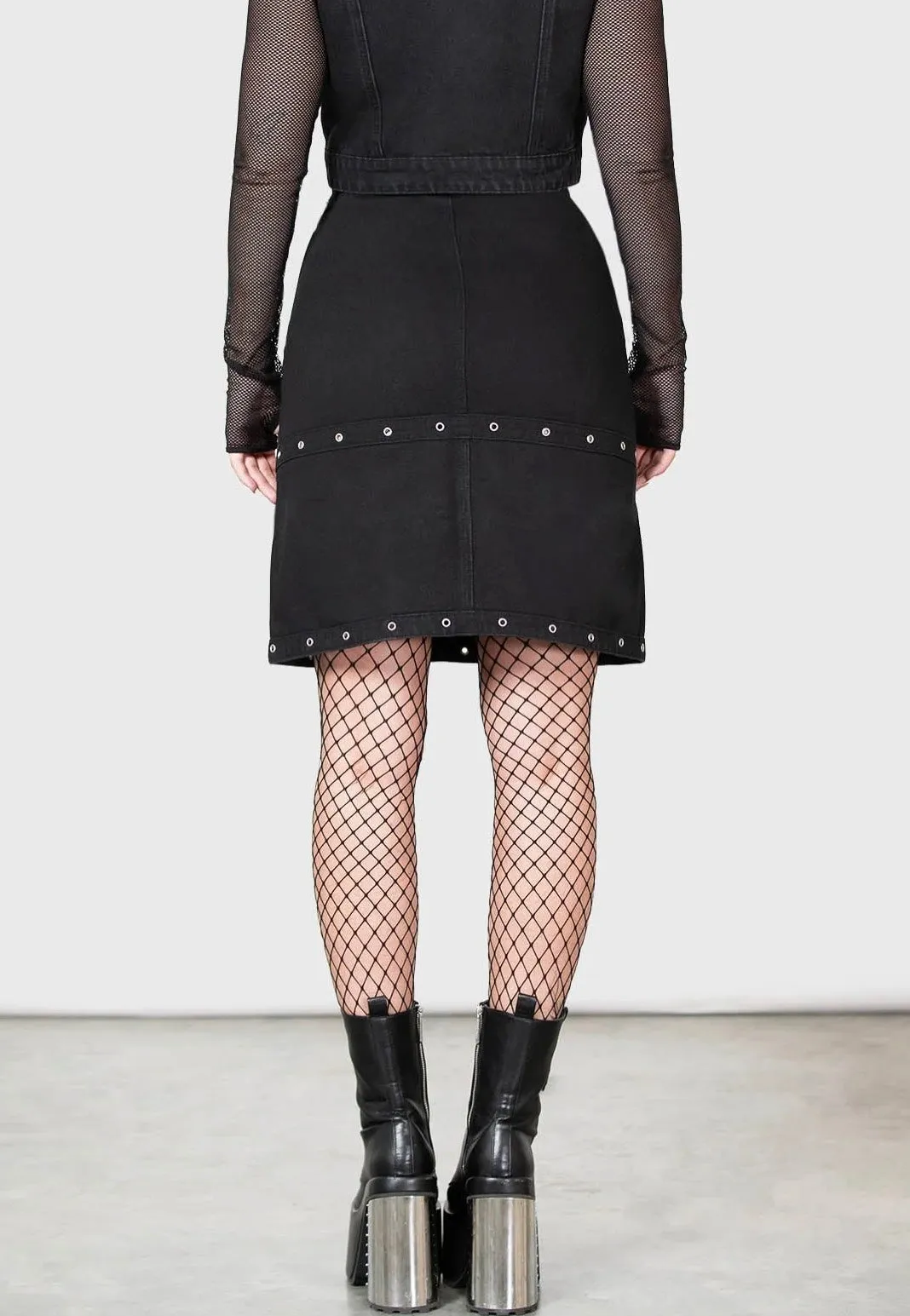 Sleek Feel Killstar - Punktured Black - Skirt
