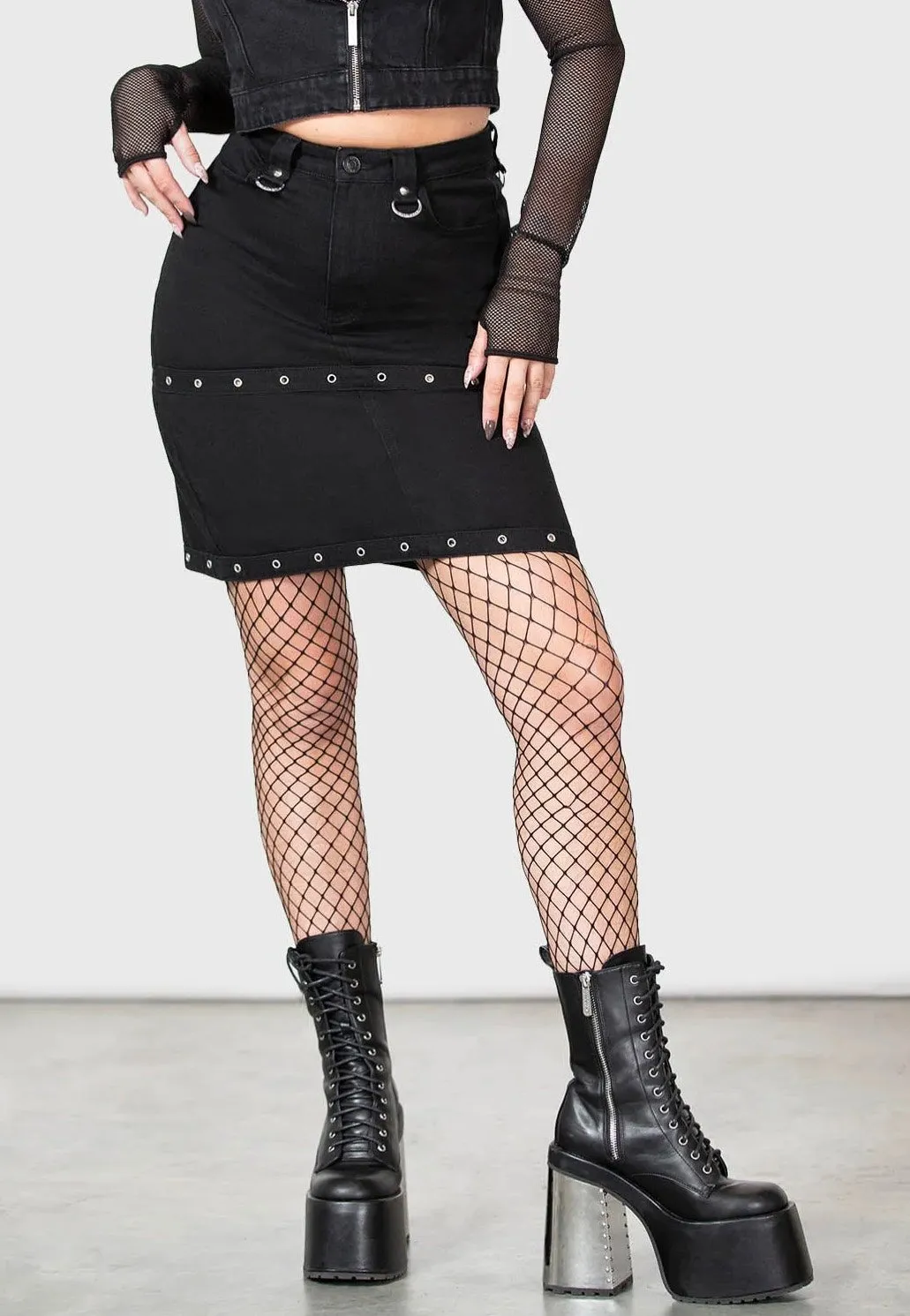 Killstar - Punktured Black - Skirt Photography Session Crisp Look
