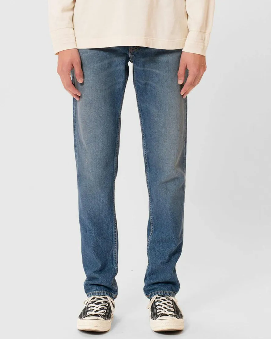 Nudie Steady Eddie II Regular Tapered Mens Jeans - Blue Haze | Nudie Jeans Jeans | JEANSTORE