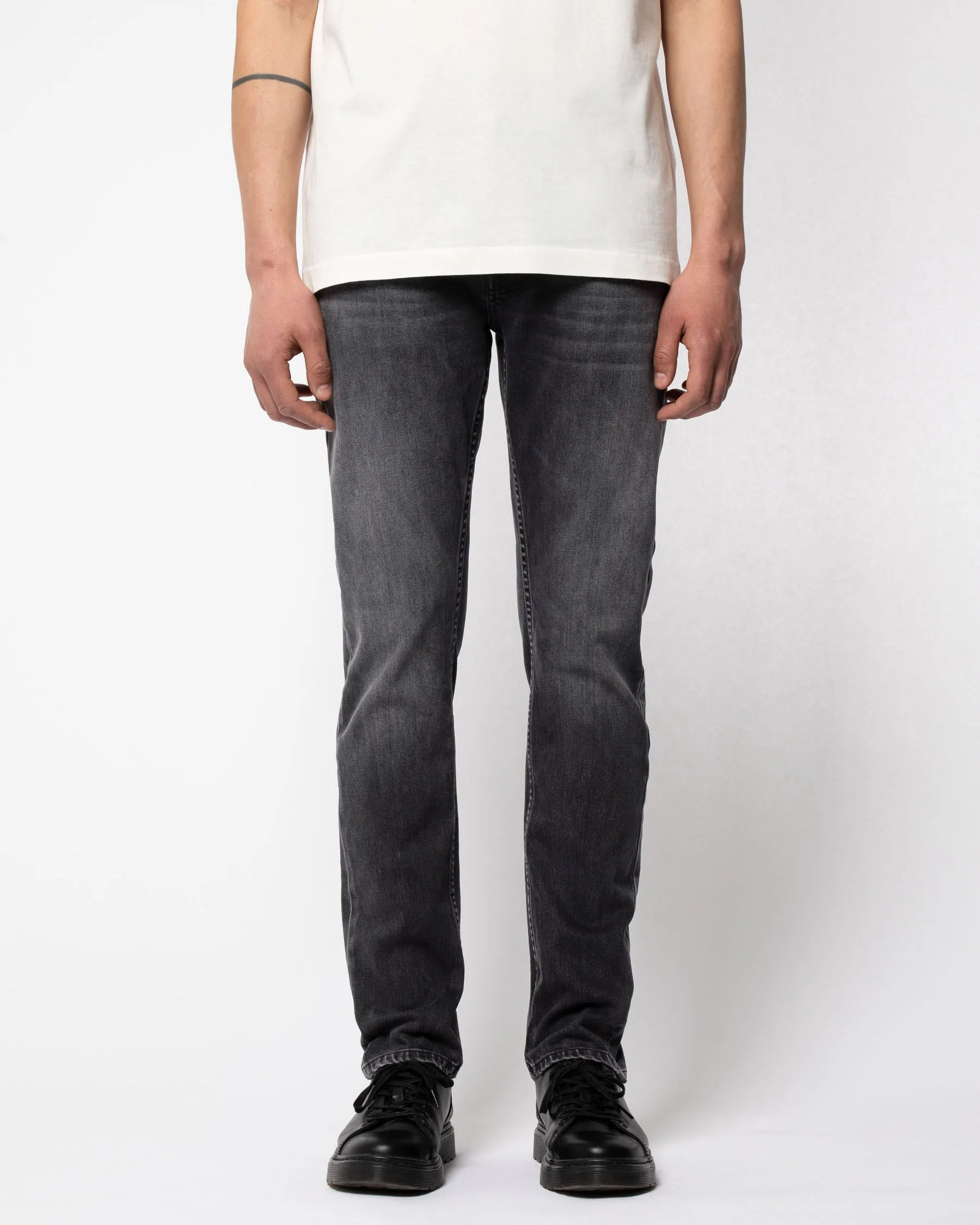 Nudie Lean Dean Slim Tapered Mens Jeans - Black Eyes | Nudie Jeans Jeans | JEANSTORE