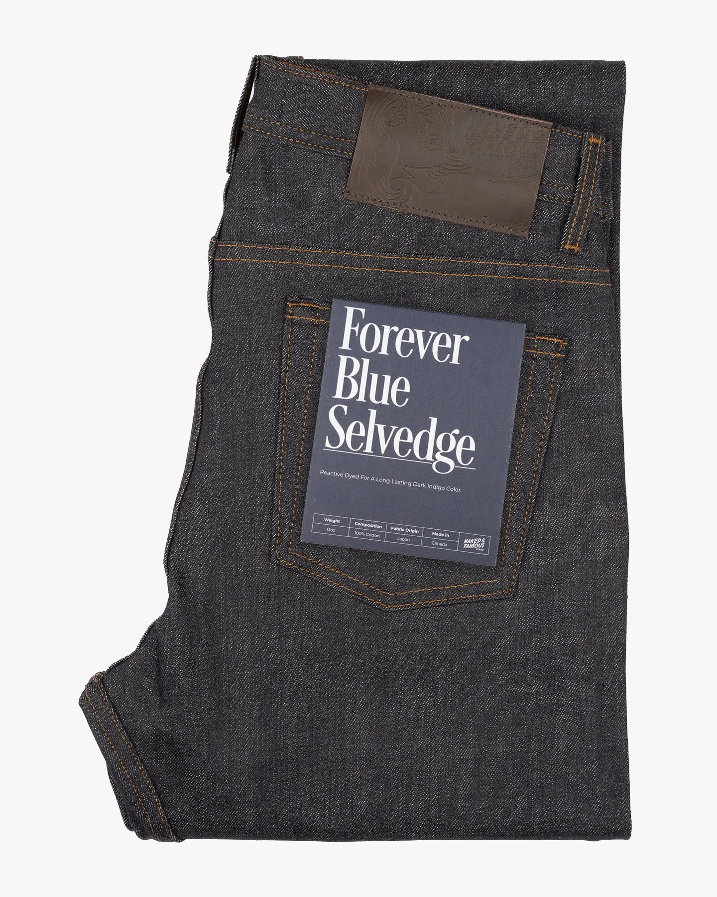 Naked & Famous Denim Weird Guy Regular Tapered Mens Jeans - Forever Blue Selvedge | Naked & Famous Denim Jeans | JEANSTORE