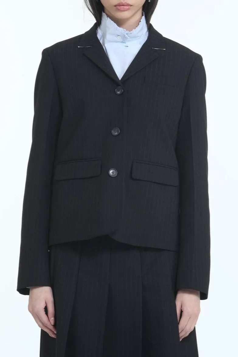 Nero Pinstripe Jacket Checkered Style Eco Friendly