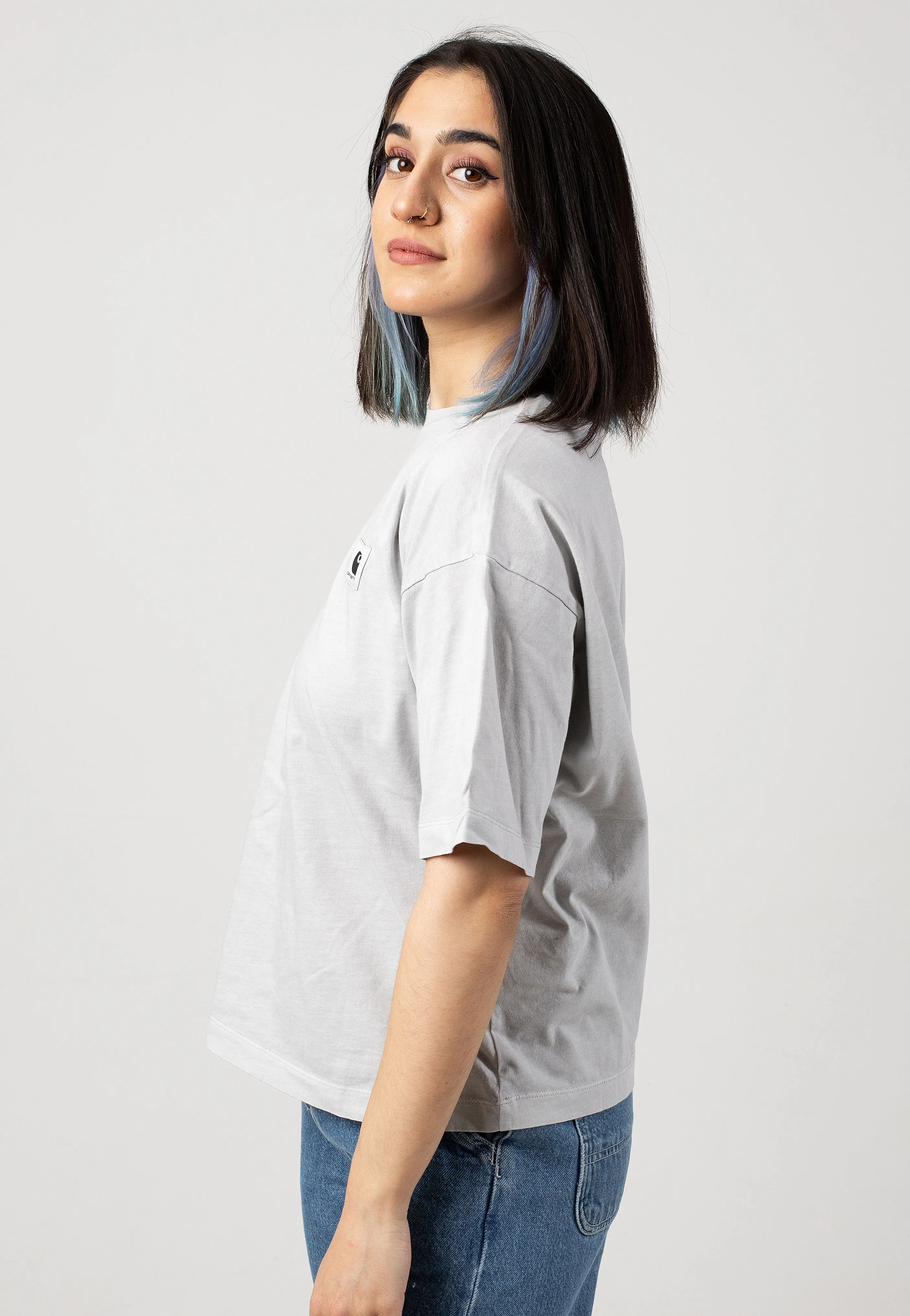 Sleeveless Carhartt WIP - W' Nelson Garment Dyed Sonic Silver - T-Shirt
