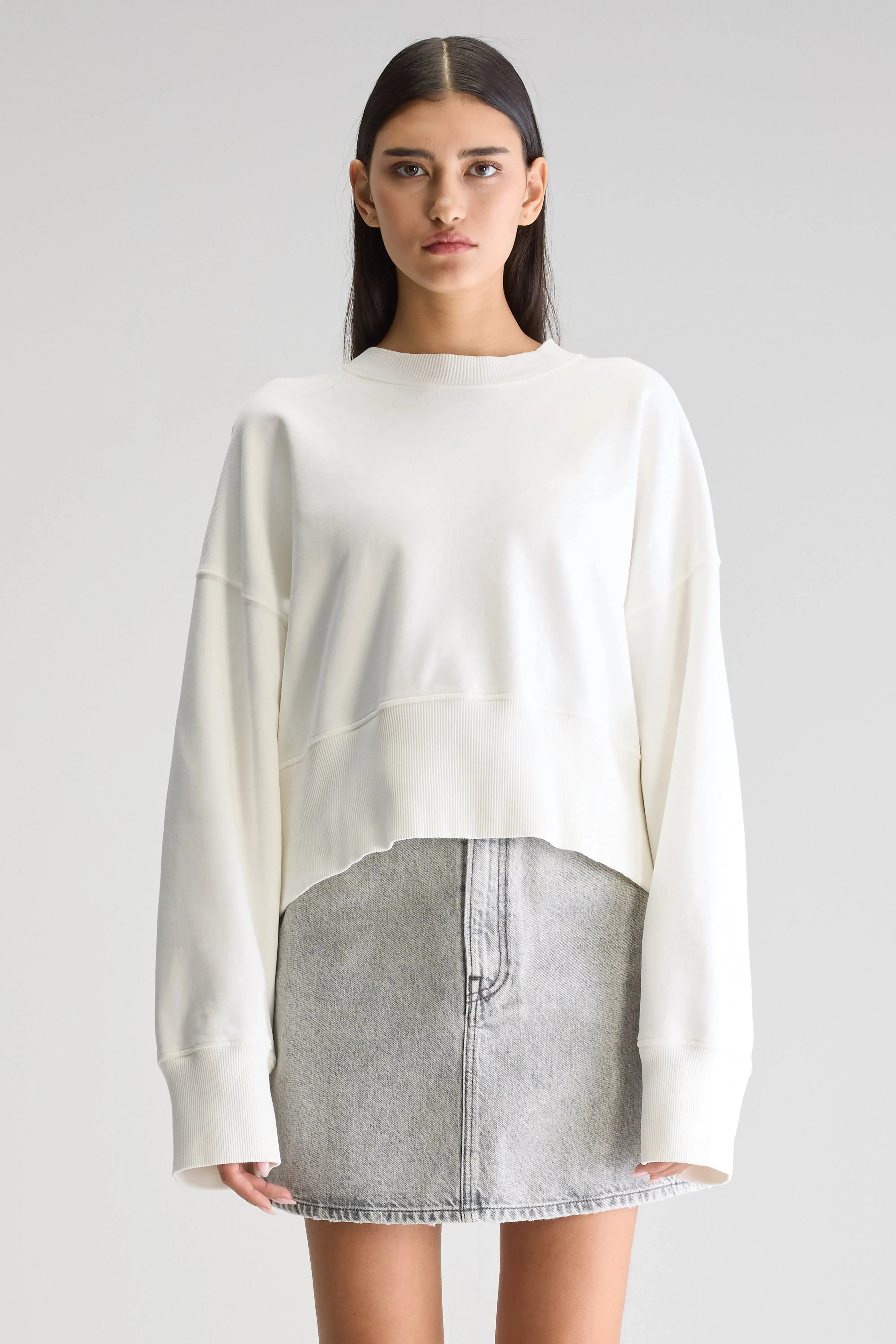 Slenni crewneck sweatshirt (251 / W / VINTAGE WHITE) Signature Look