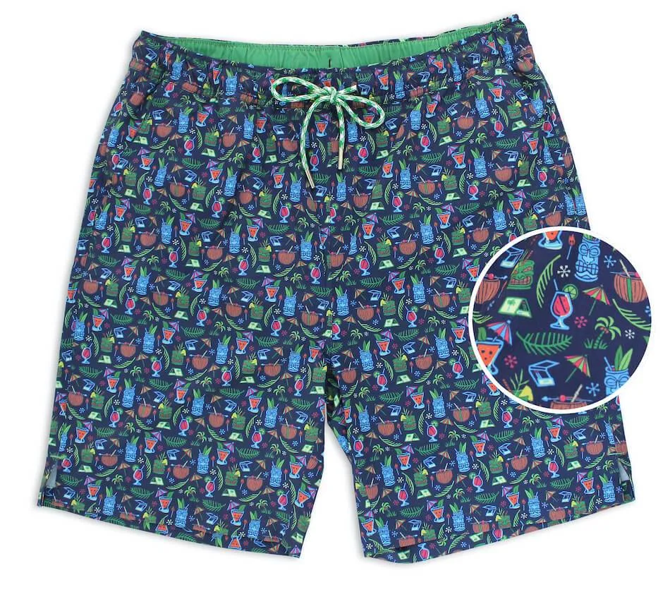 Everyday Feel Breeze Friendly Tiki Happy Hour: Swim Trunks - Navy
