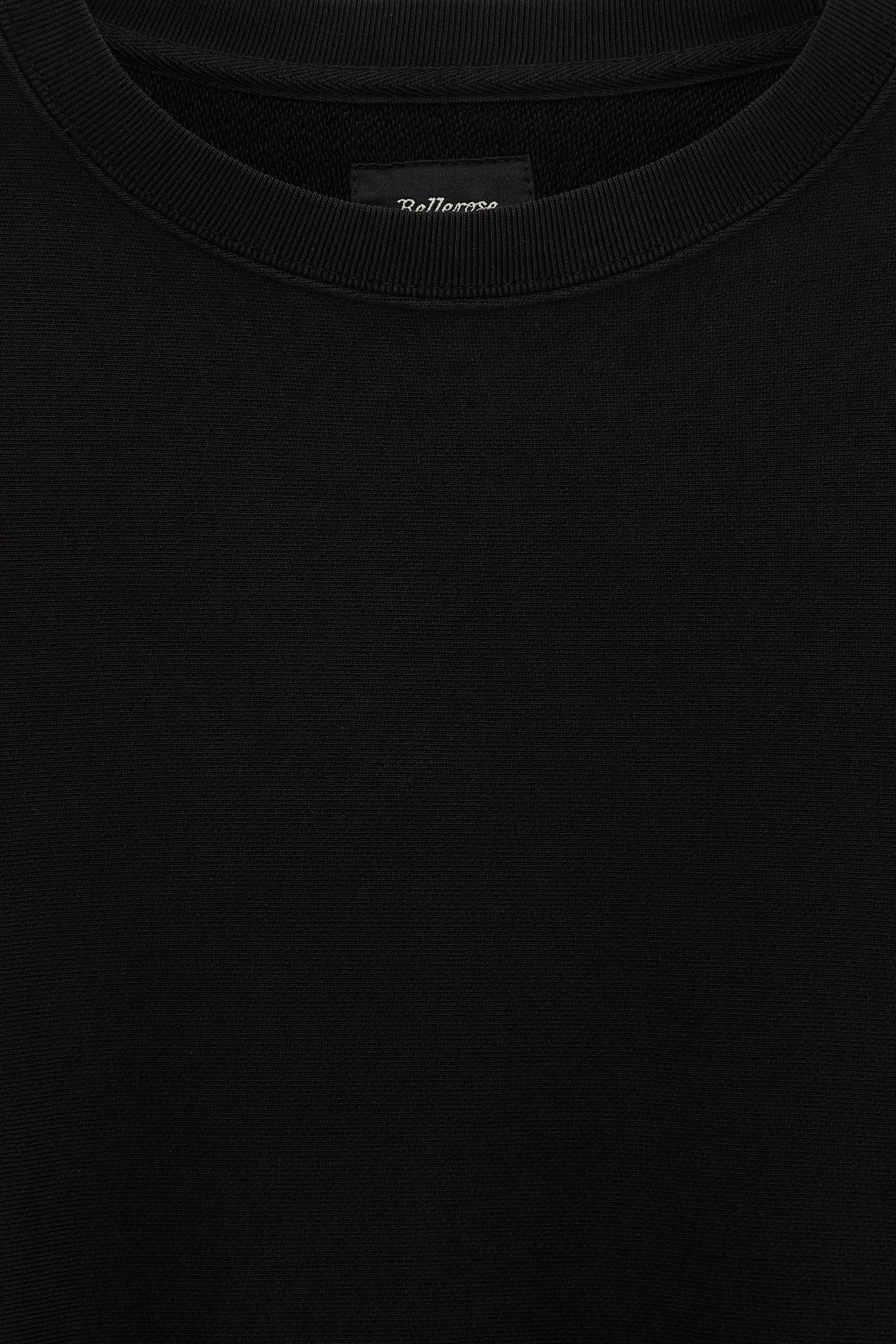Slim Hood Flake crew-neck sweatshirt (241 / M / BLACK)