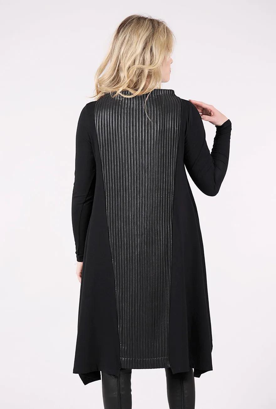 Slim Shape Ridged Dune Dress, Black