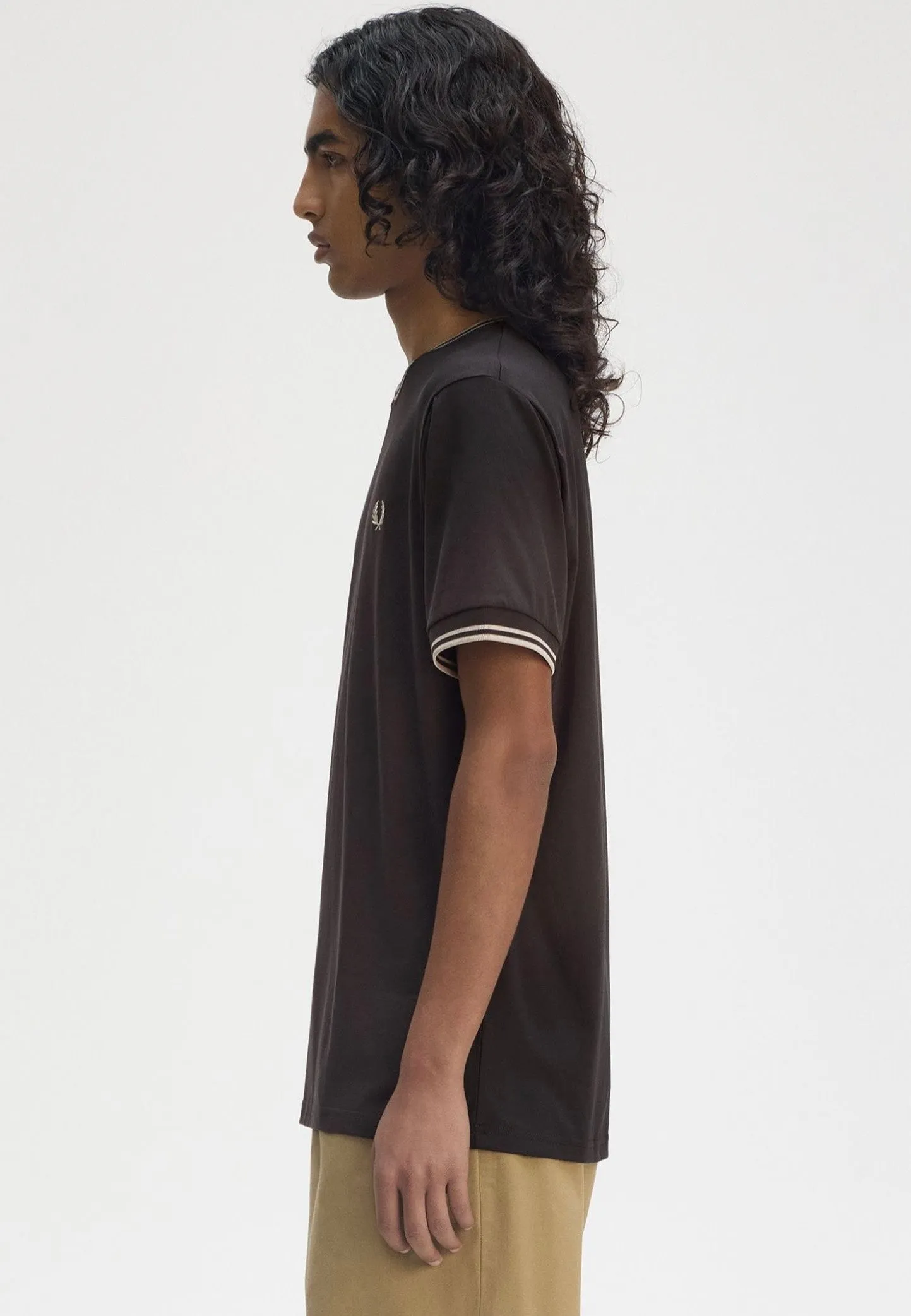 Smart Fresh Fred Perry - Twin Tipped Anchor Grey/Oatmeal - T-Shirt