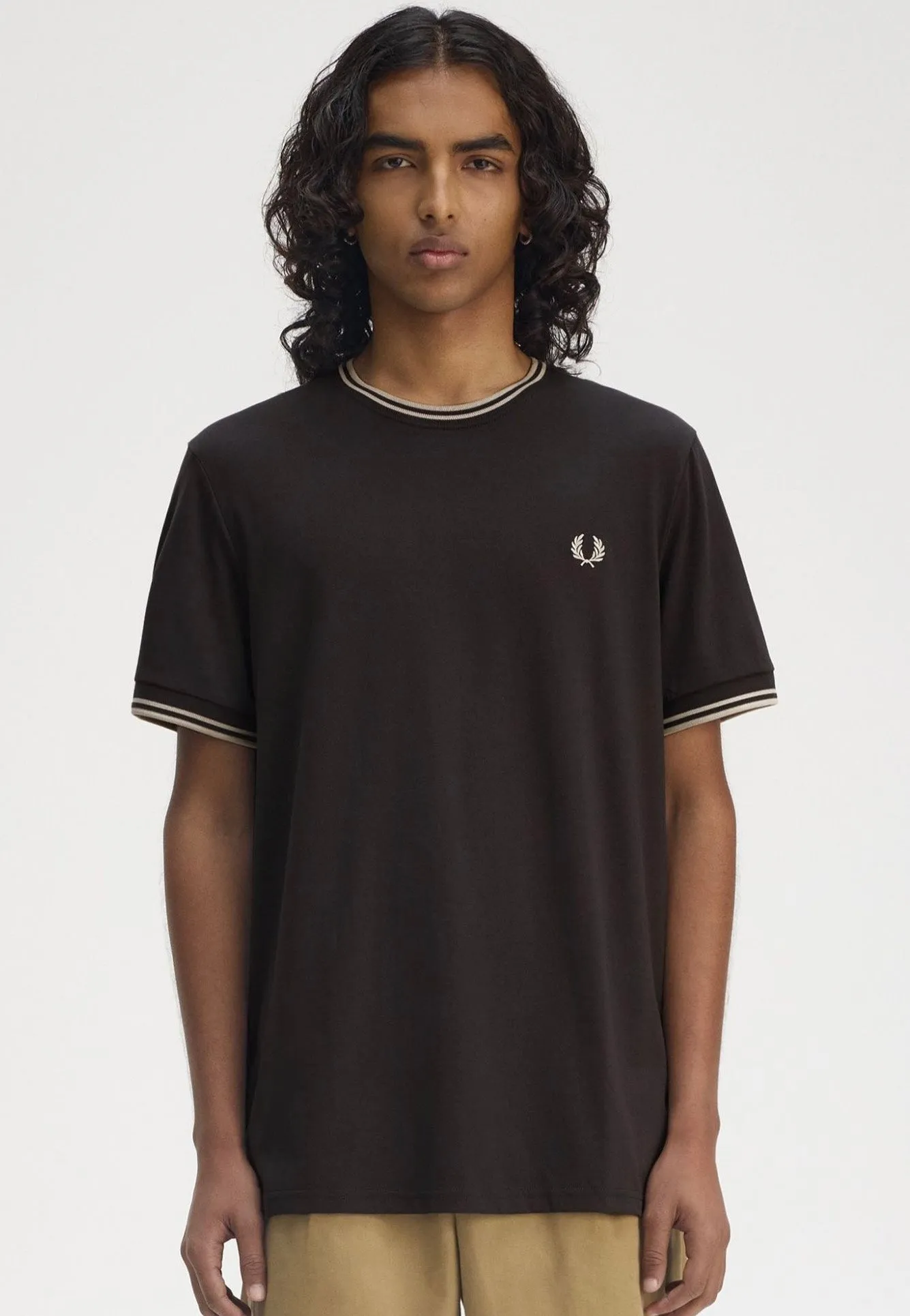 Smart Fresh Fred Perry - Twin Tipped Anchor Grey/Oatmeal - T-Shirt