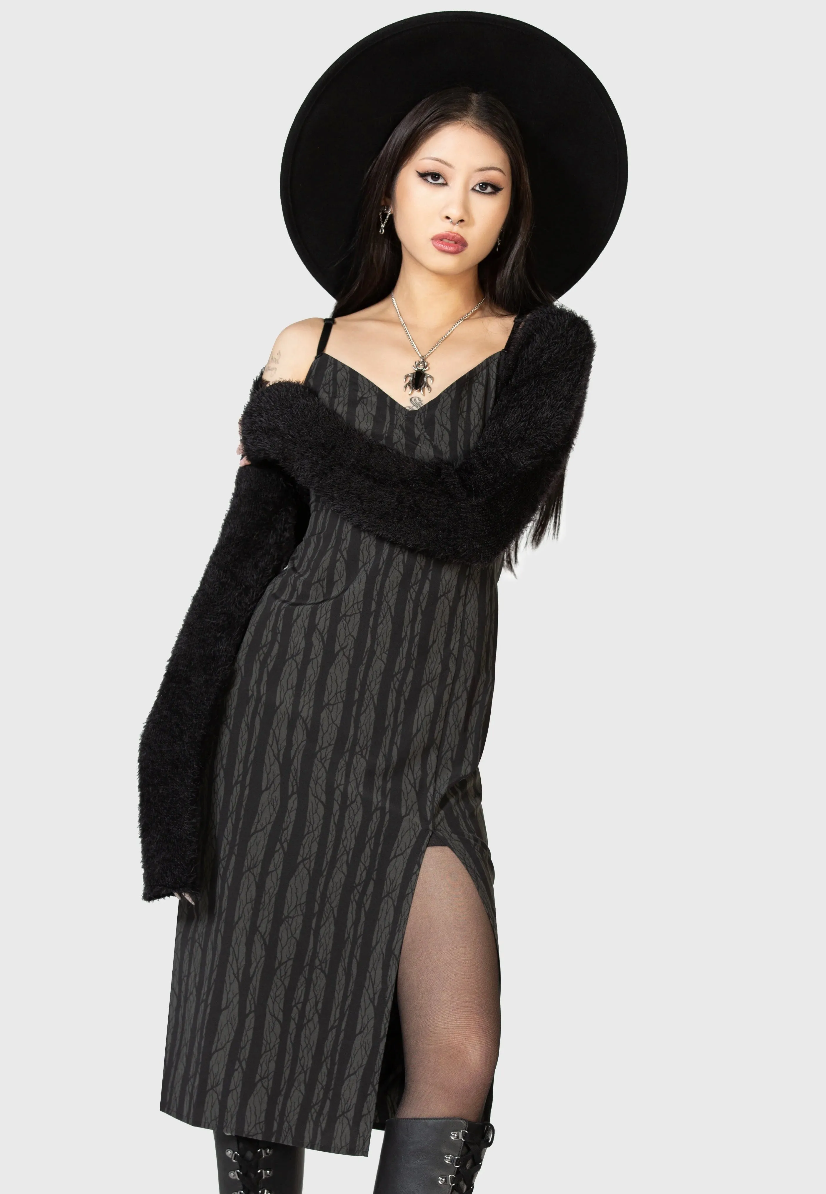 Smart Outfit Killstar - Moonlit Bloom Skater Black - Dress