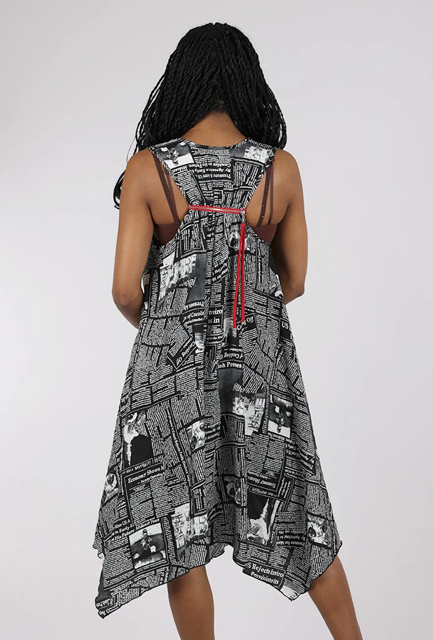 Smart Outfits Zip Detail Newsy Dress, Black/White