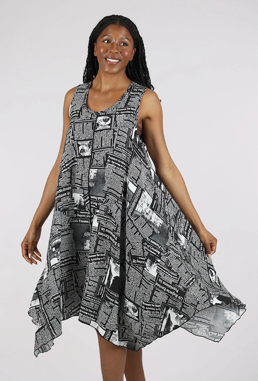 Smart Outfits Zip Detail Newsy Dress, Black/White