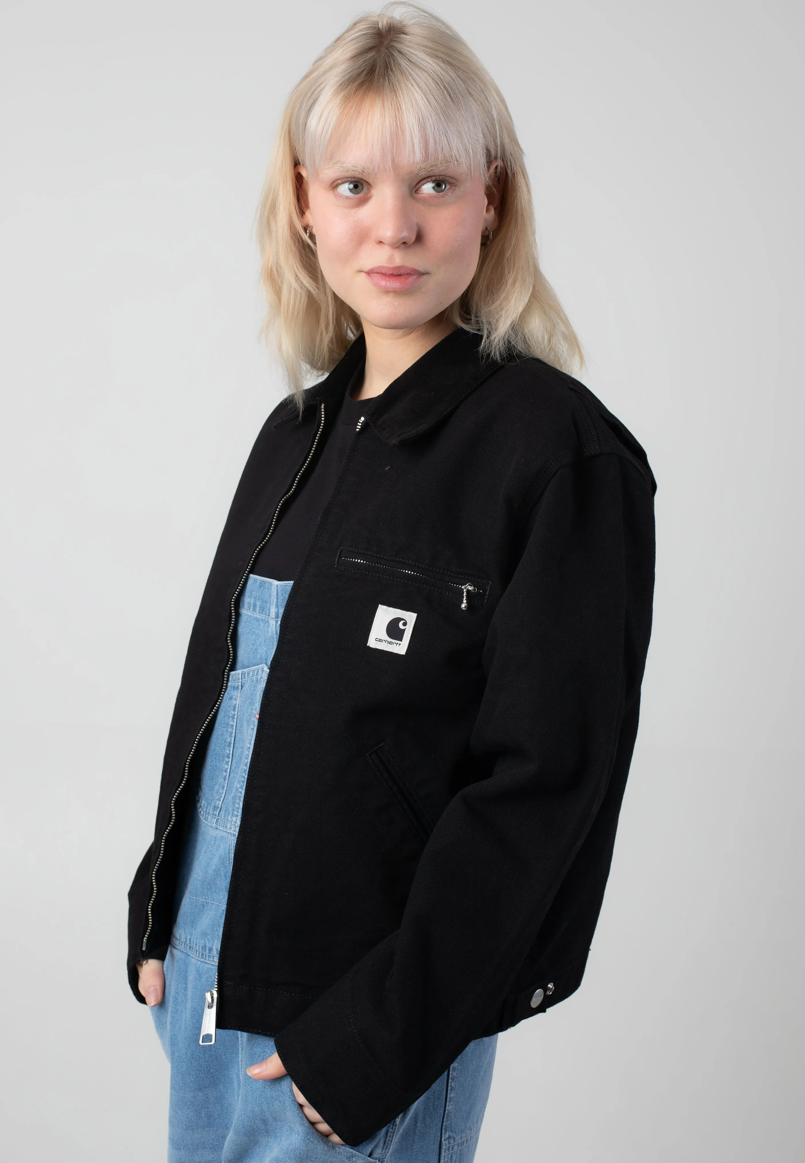 Smart Protection Carhartt WIP - W' Og Detroit Rinsed Black/Black - Jacket