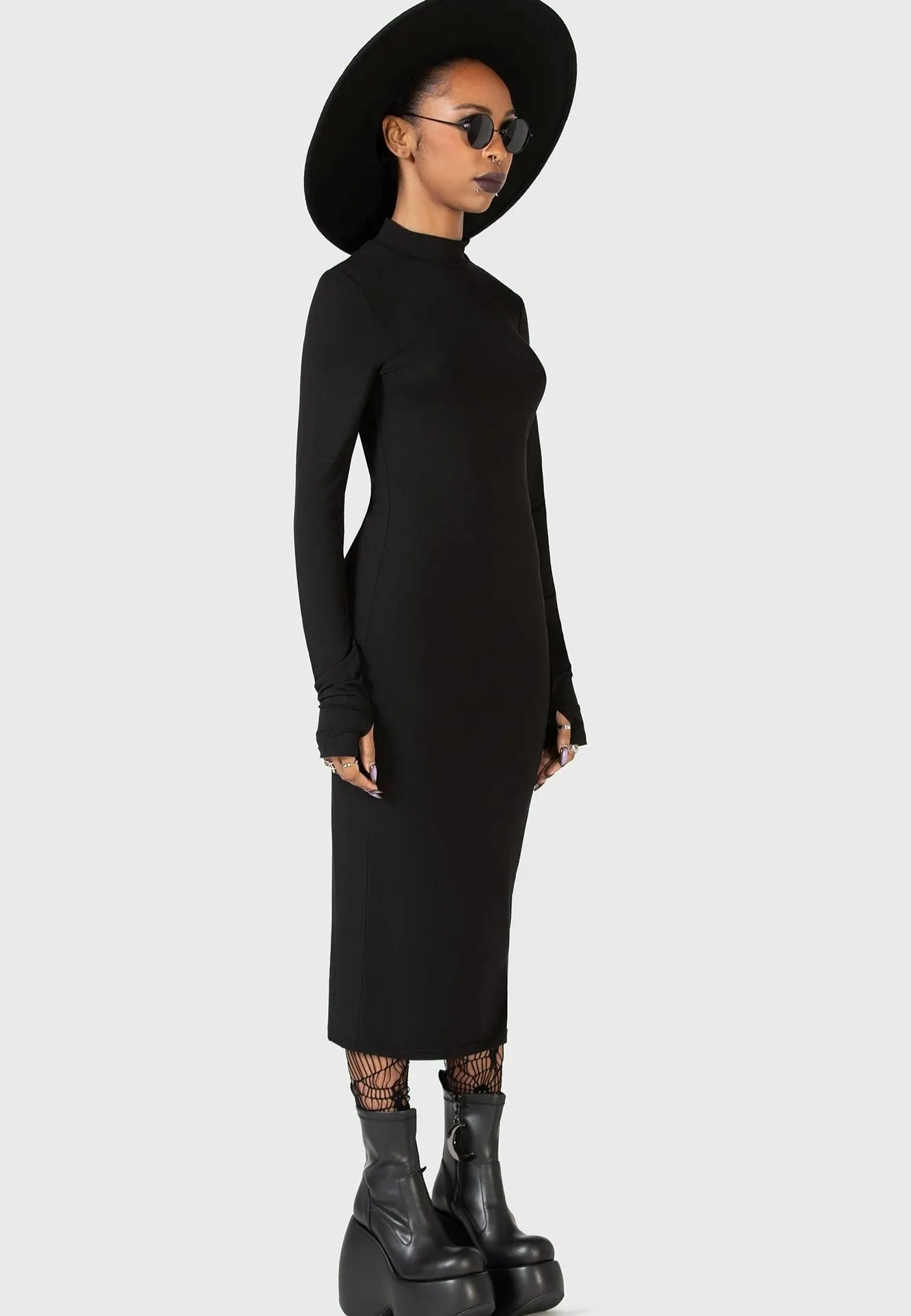 Smart Wear Killstar x Kihilist - Flash Of Presence Midi Black - Dress