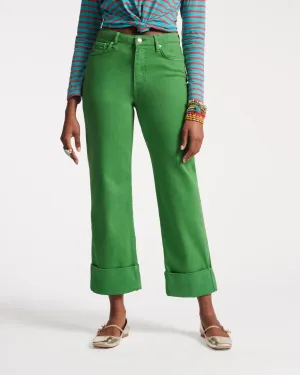 Smarty Cuffed Jeans - Green Chill Wear