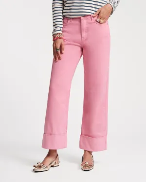 Smarty Cuffed Jeans - Pink Basic Look