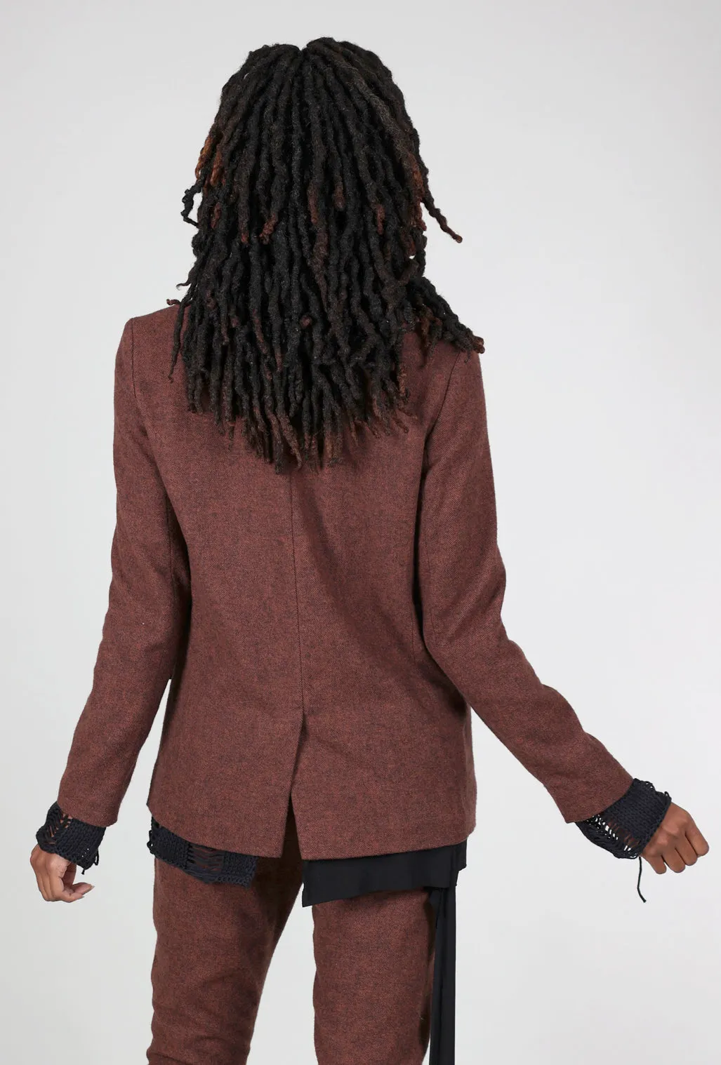 Smith Flannel Jacket, Dark Terracotta Balanced Daily Fit