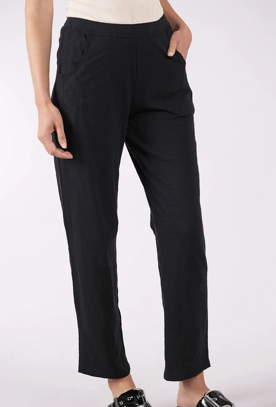 Smooth Fabric Around Town Cotton Slub Pant, Black