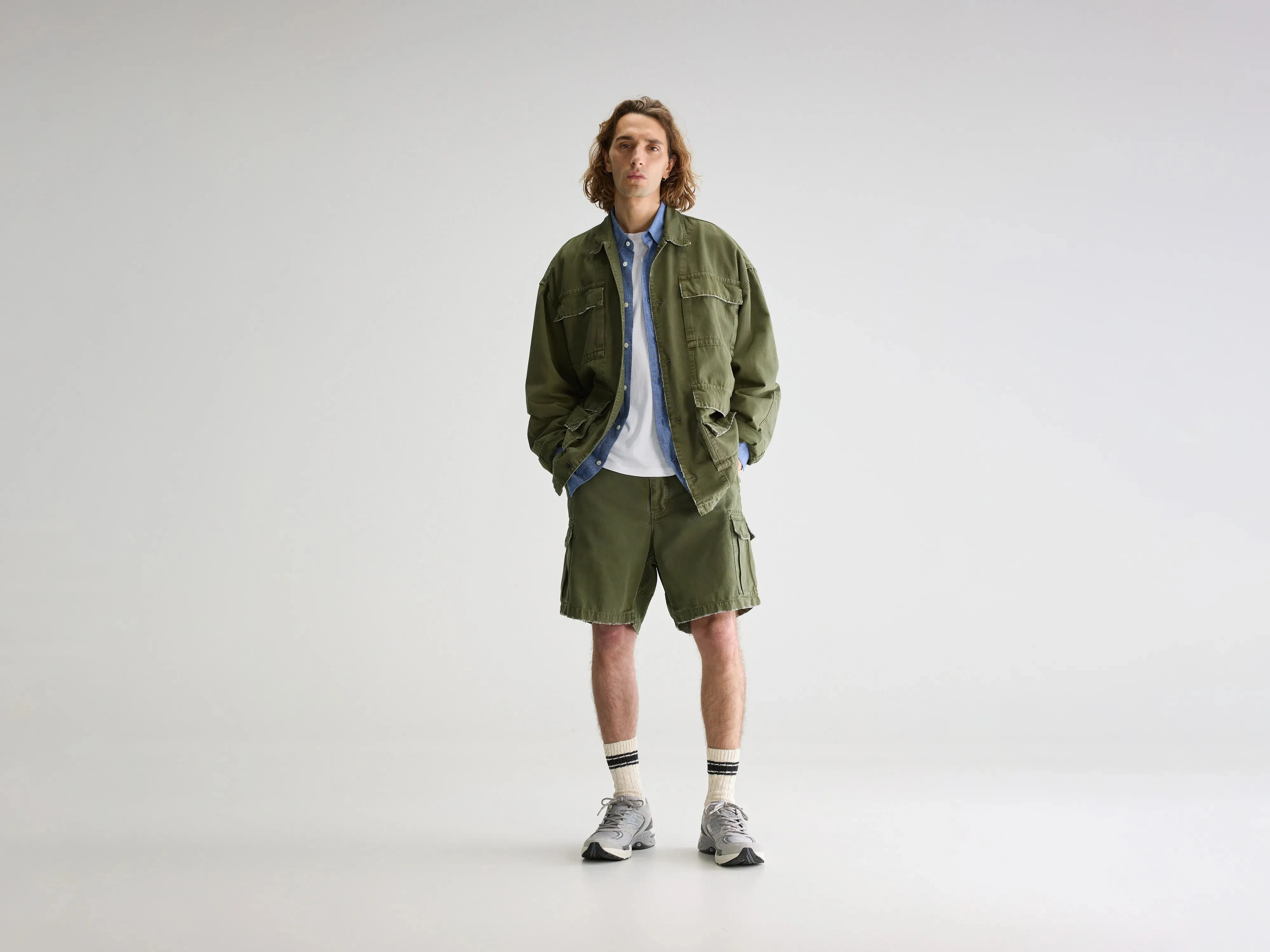 clean design Kobi regular jacket (251 / M / DUSTY OLIVE)