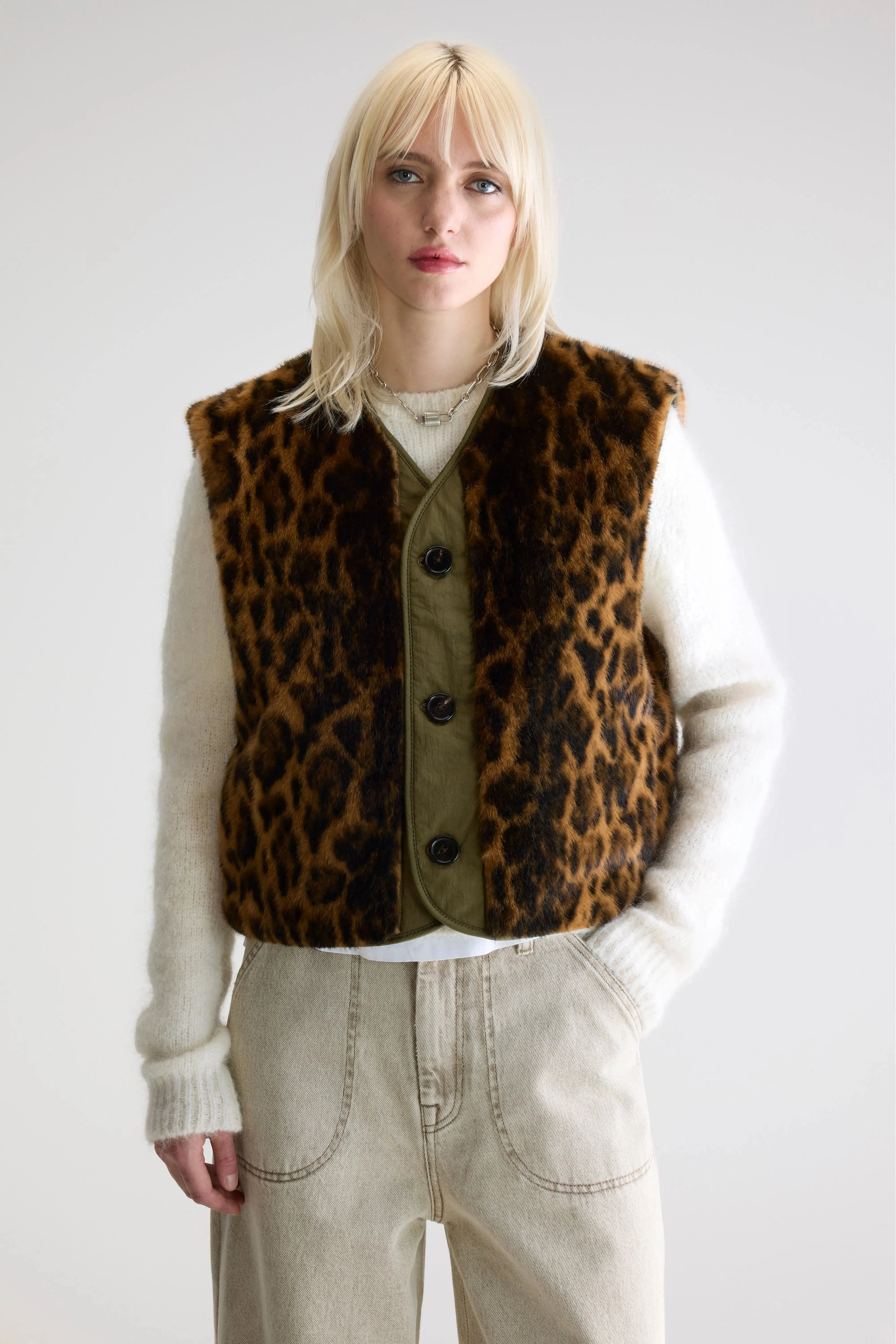 Smooth Layer Look Eloise sleeveless jacket (252 / W / ARMY)