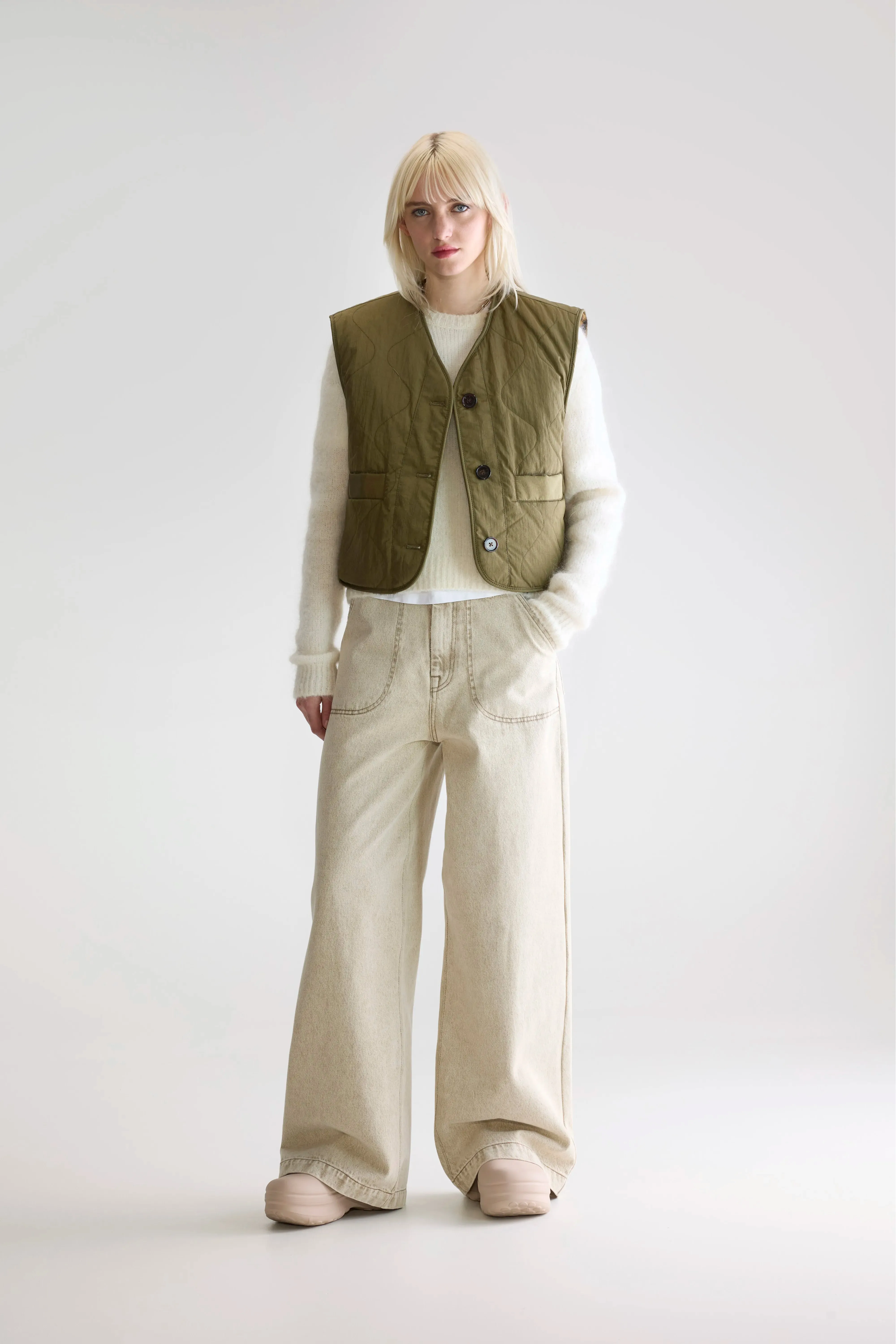 Smooth Layer Look Eloise sleeveless jacket (252 / W / ARMY)