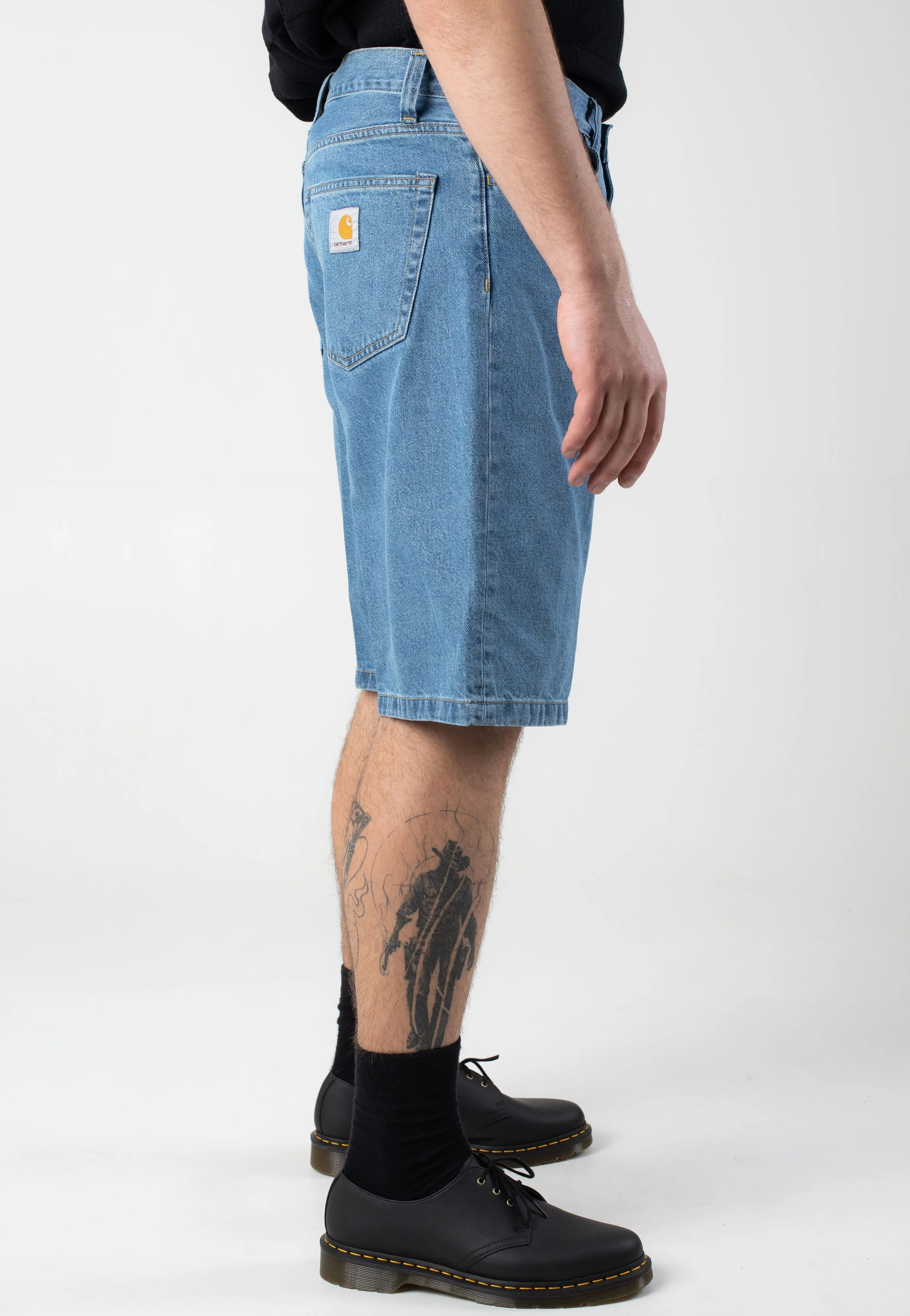 Smooth Texture Carhartt WIP - Landon Heavy Stone Wash Blue - Shorts