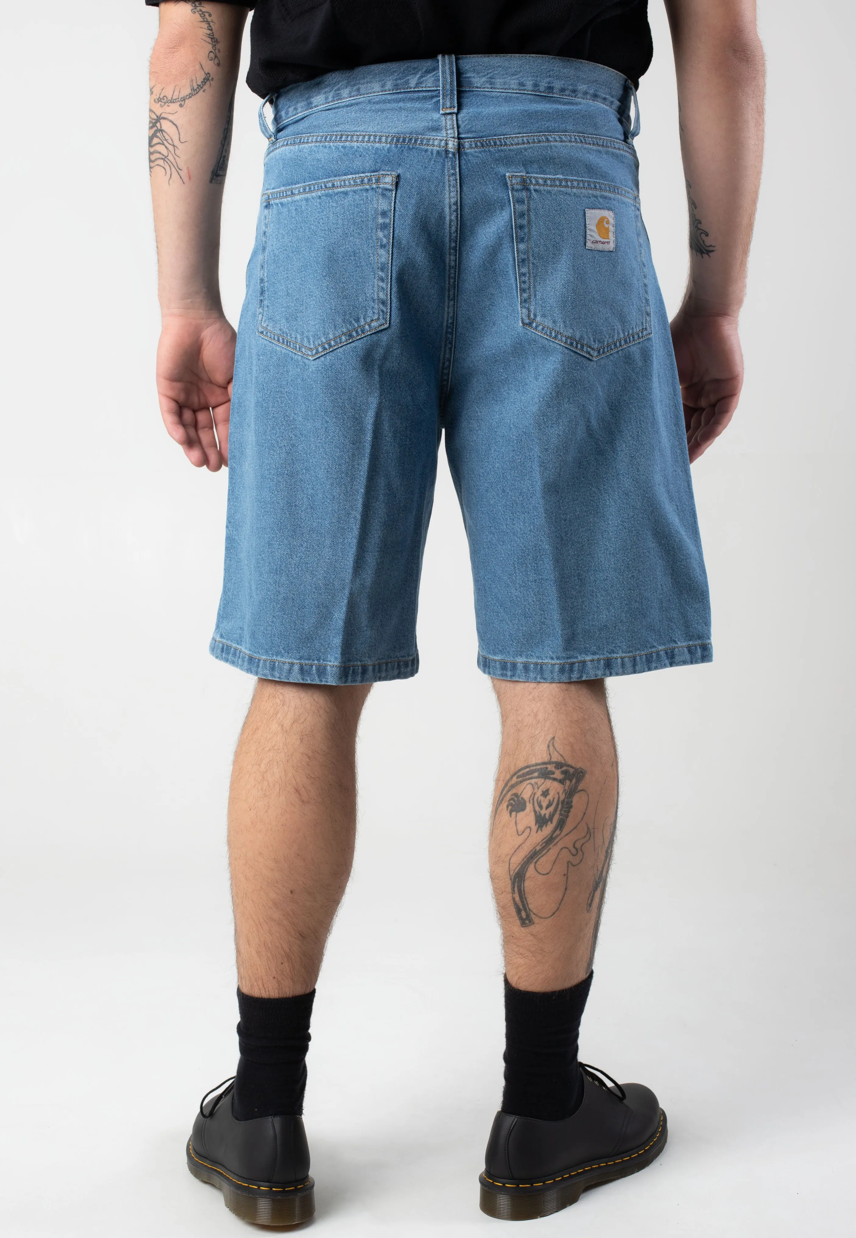 Smooth Texture Carhartt WIP - Landon Heavy Stone Wash Blue - Shorts