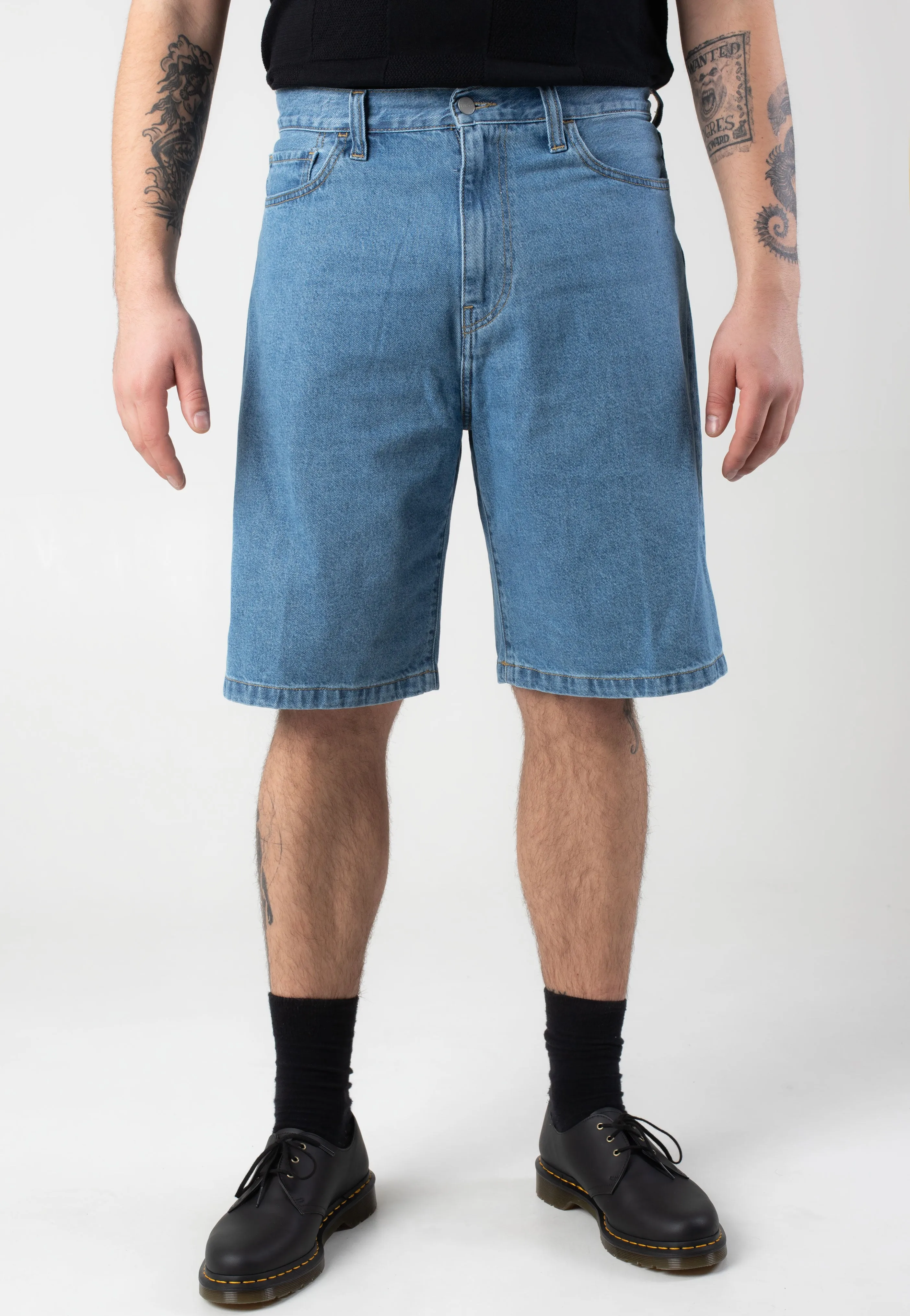 Carhartt WIP - Landon Heavy Stone Wash Blue - Shorts women's style