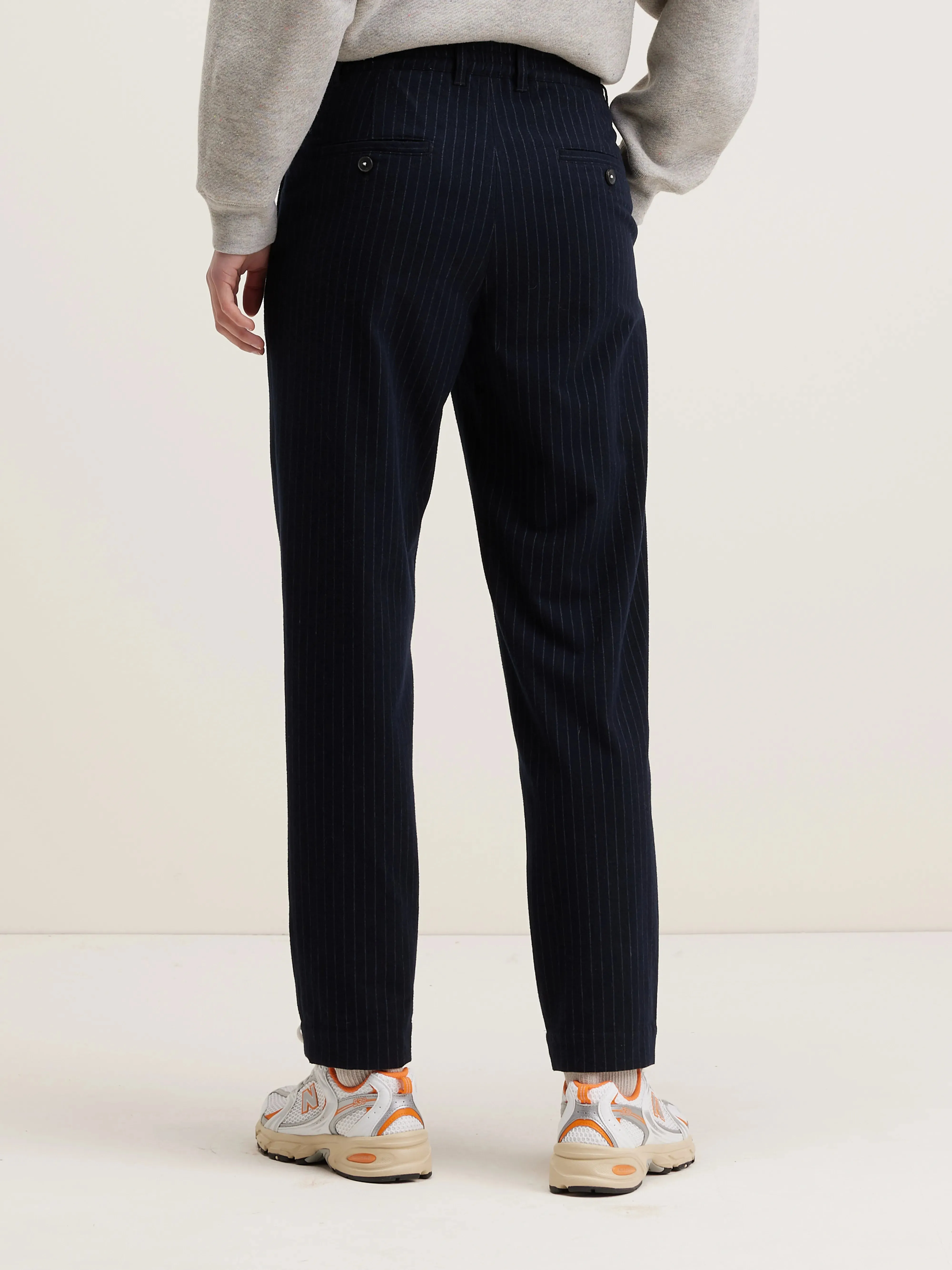 Smooth Touch Villa pleated trousers (242 / W / STRIPE A)