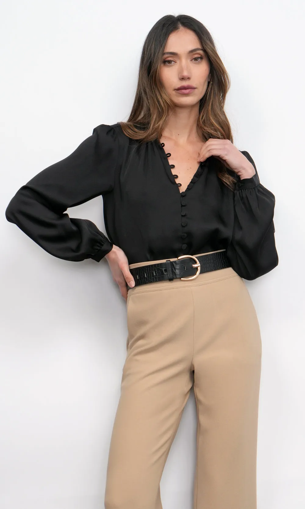 Aryanna Button Front Blouse G257T7252